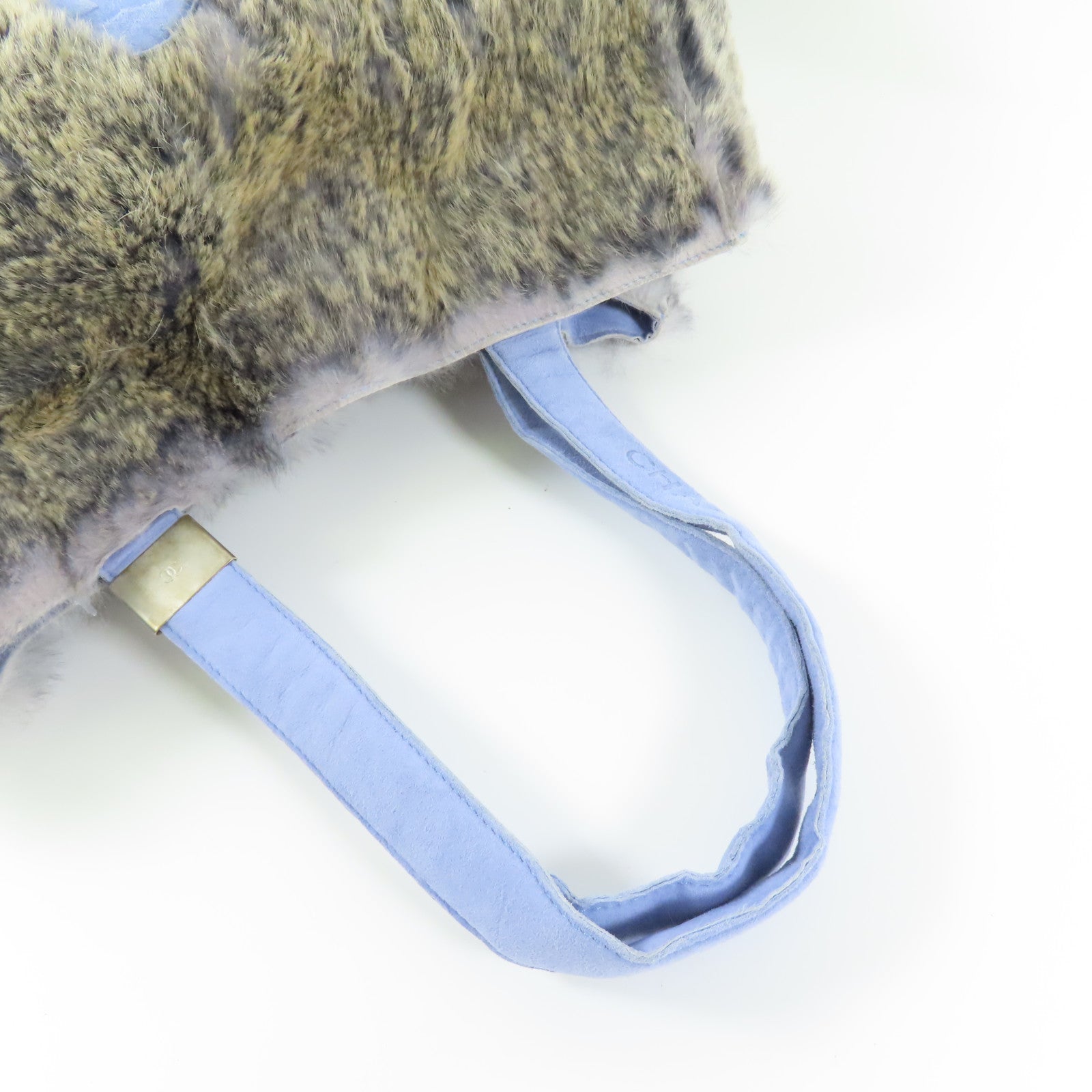 CHANEL 兔毛/絨布Handbag銀扣手挽袋