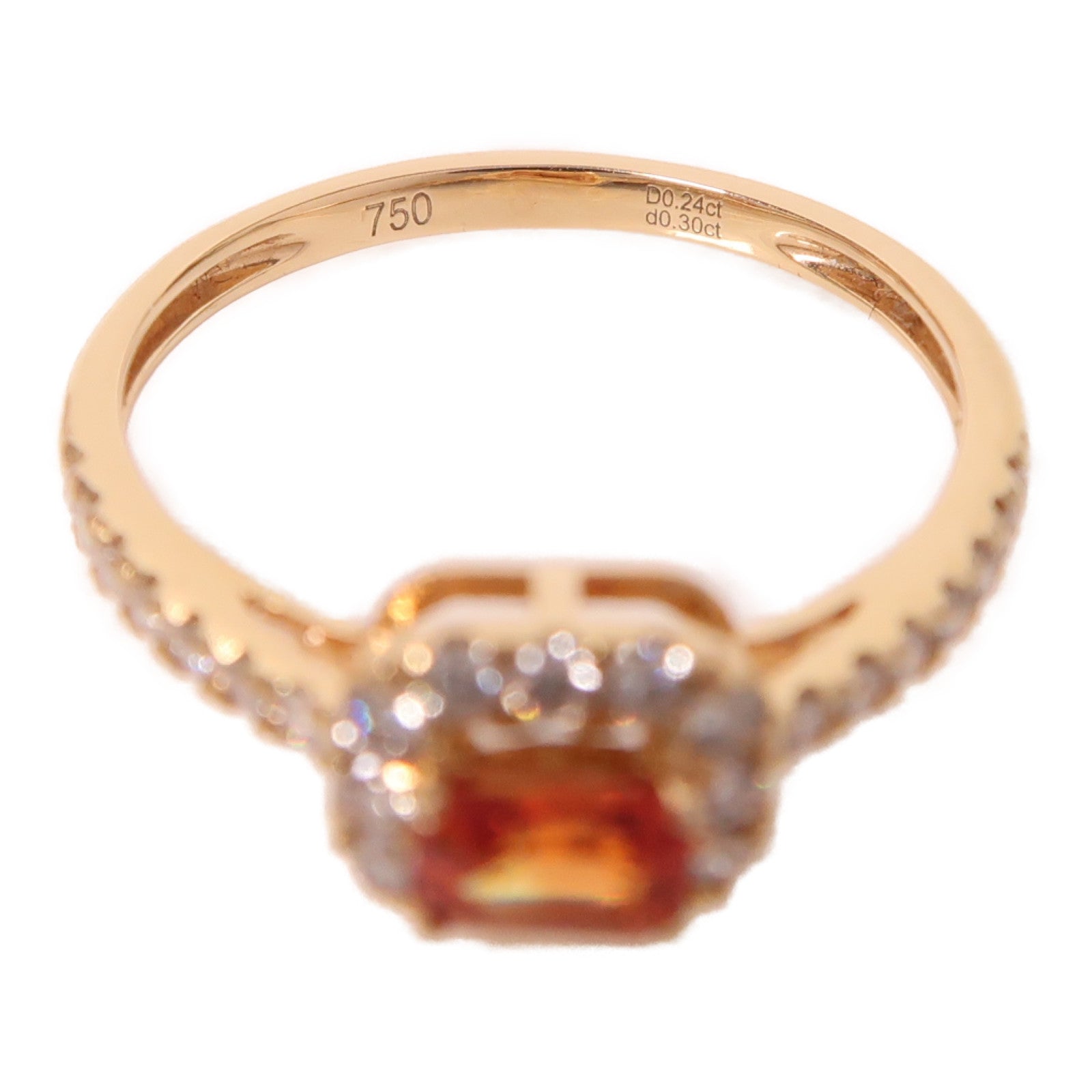JEWELRY 18K金Ring0.24ct鑽石/0.30ct鑽石戒指US#7