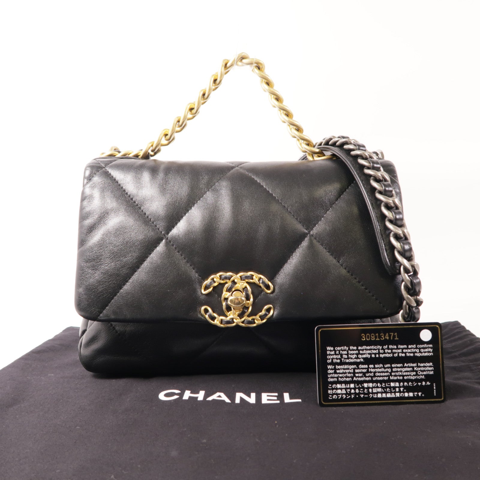 CHANEL 羊皮皮革Chanel 19手挽肩背兩用袋