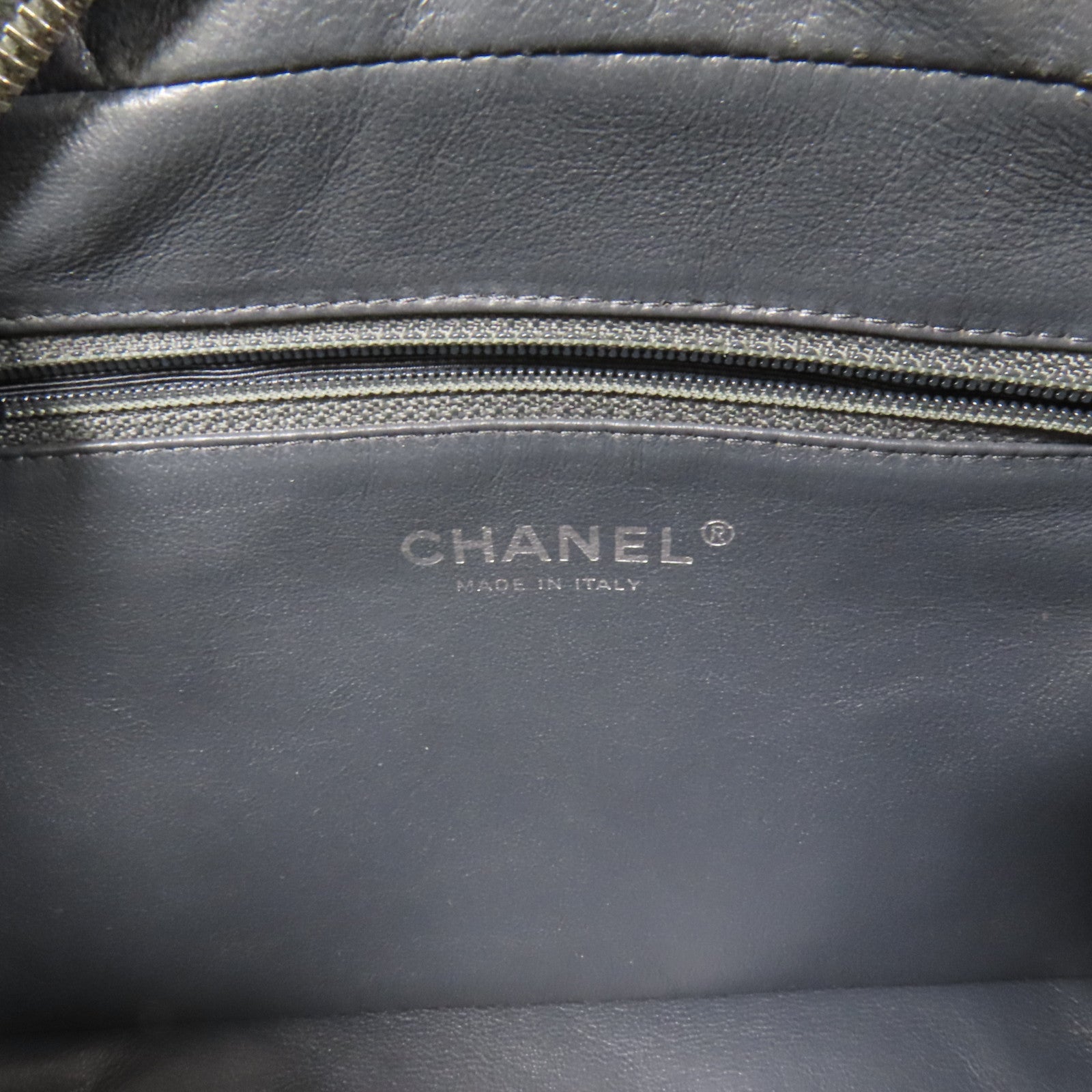 CHANEL 羊皮皮革Chain Shoulder銀扣鏈帶肩背袋