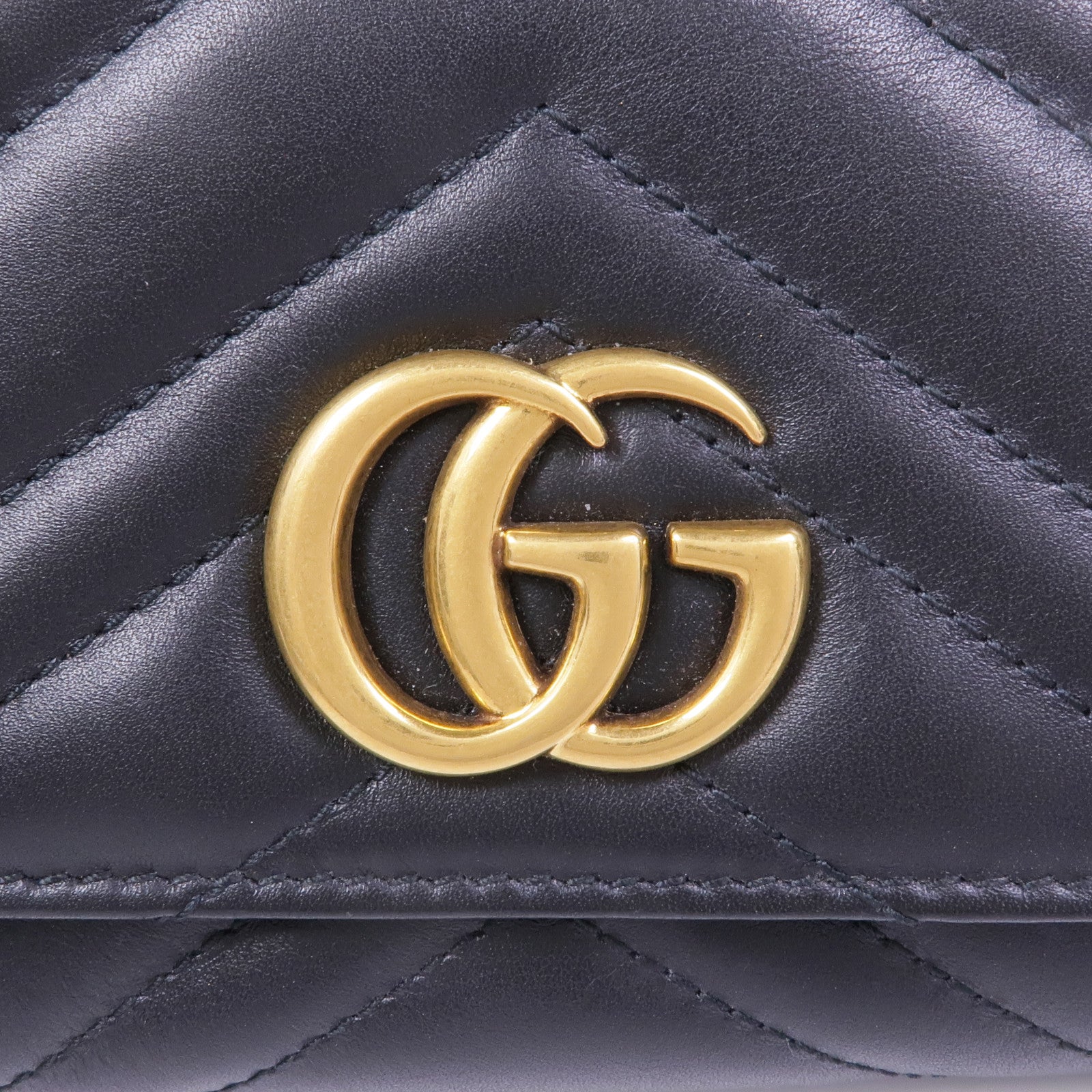 GUCCI 【激減優惠】牛皮皮革GG Marmont Long Wallet金扣錢包