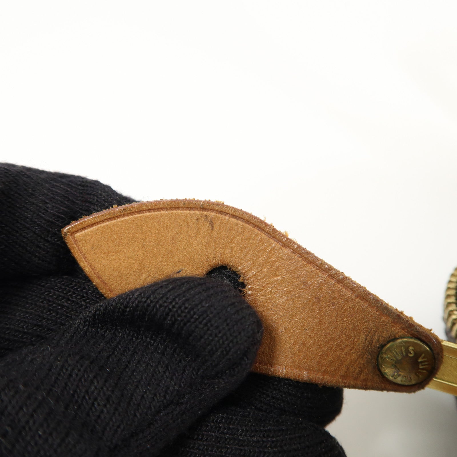 LOUIS VUITTON Monogram Montorgueil PM金扣肩背袋棕色