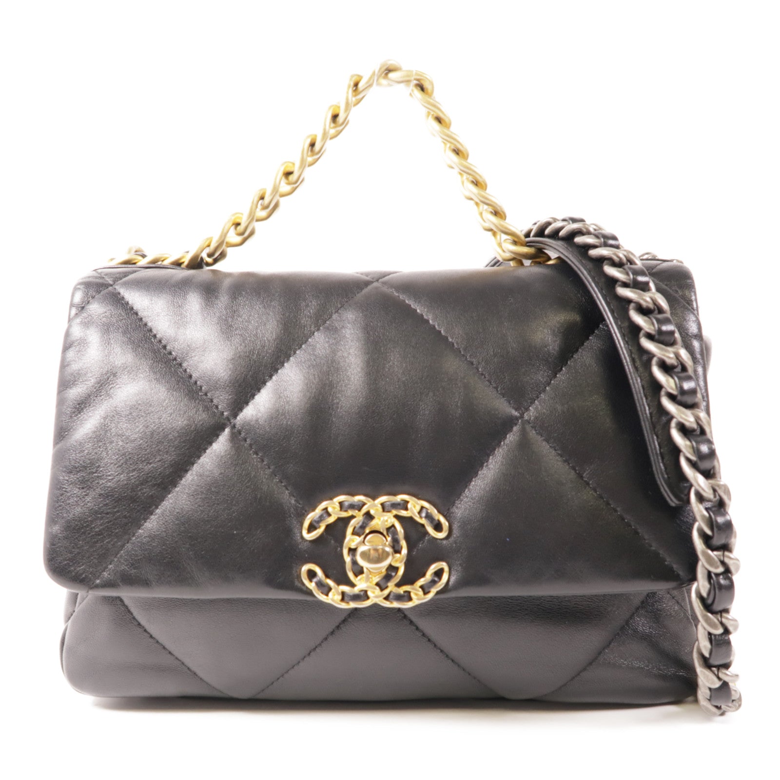 CHANEL 羊皮皮革Chanel 19手挽肩背兩用袋