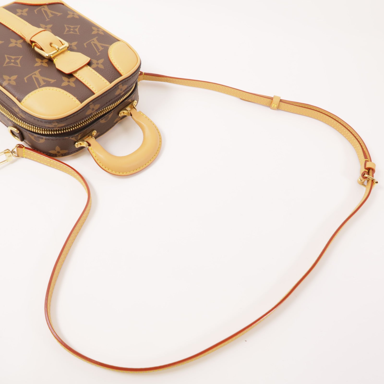 LOUIS VUITTON LV GHW Valisette Vertical 2Way Shoulder Bag M68623 Monogram Brown