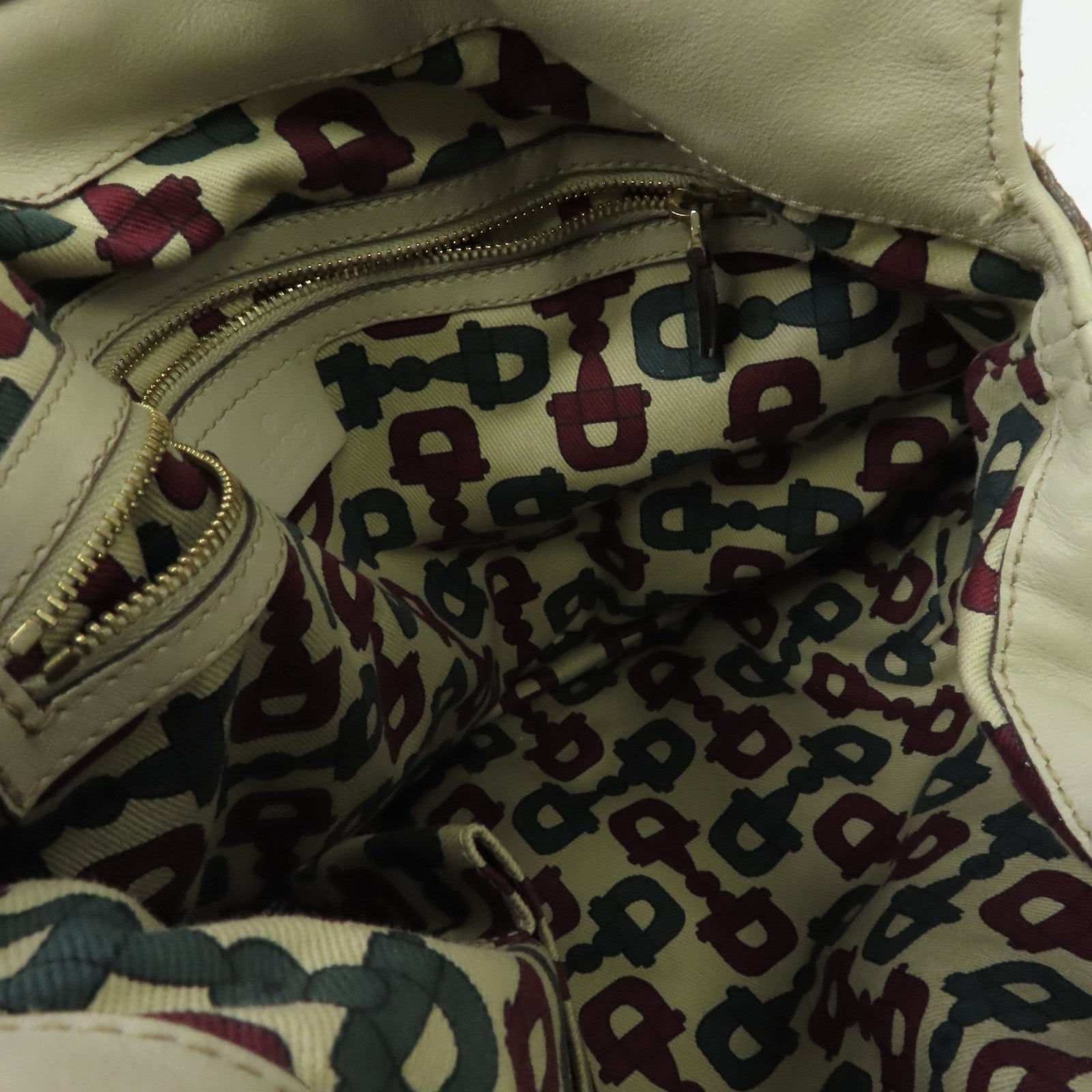 GUCCI 【激減優惠】牛皮皮革Shoulder Bag金扣手挽肩背兩用袋白色