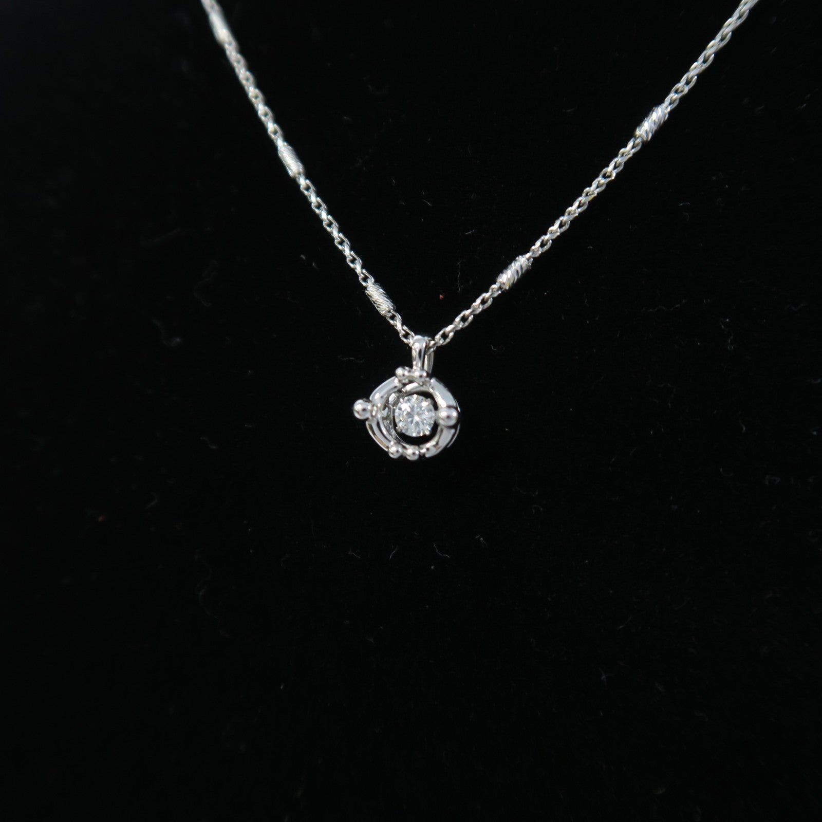 JEWELRY **【激減優惠】18K白金Diamond Necklace 0.16ct鑽石項鍊