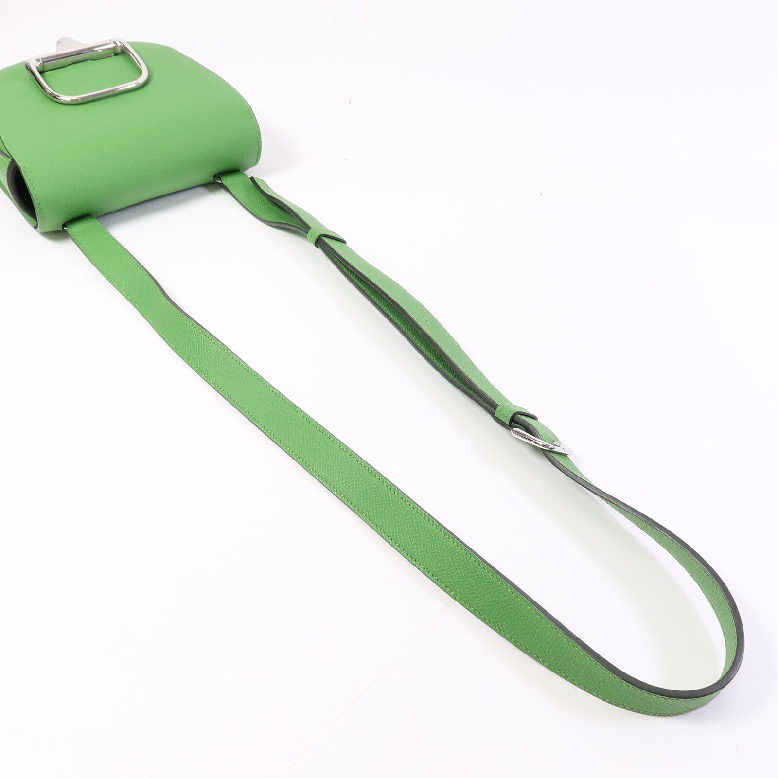 HERMES Epsom皮革Della Cavalleria Mini肩背袋Vert Yucca