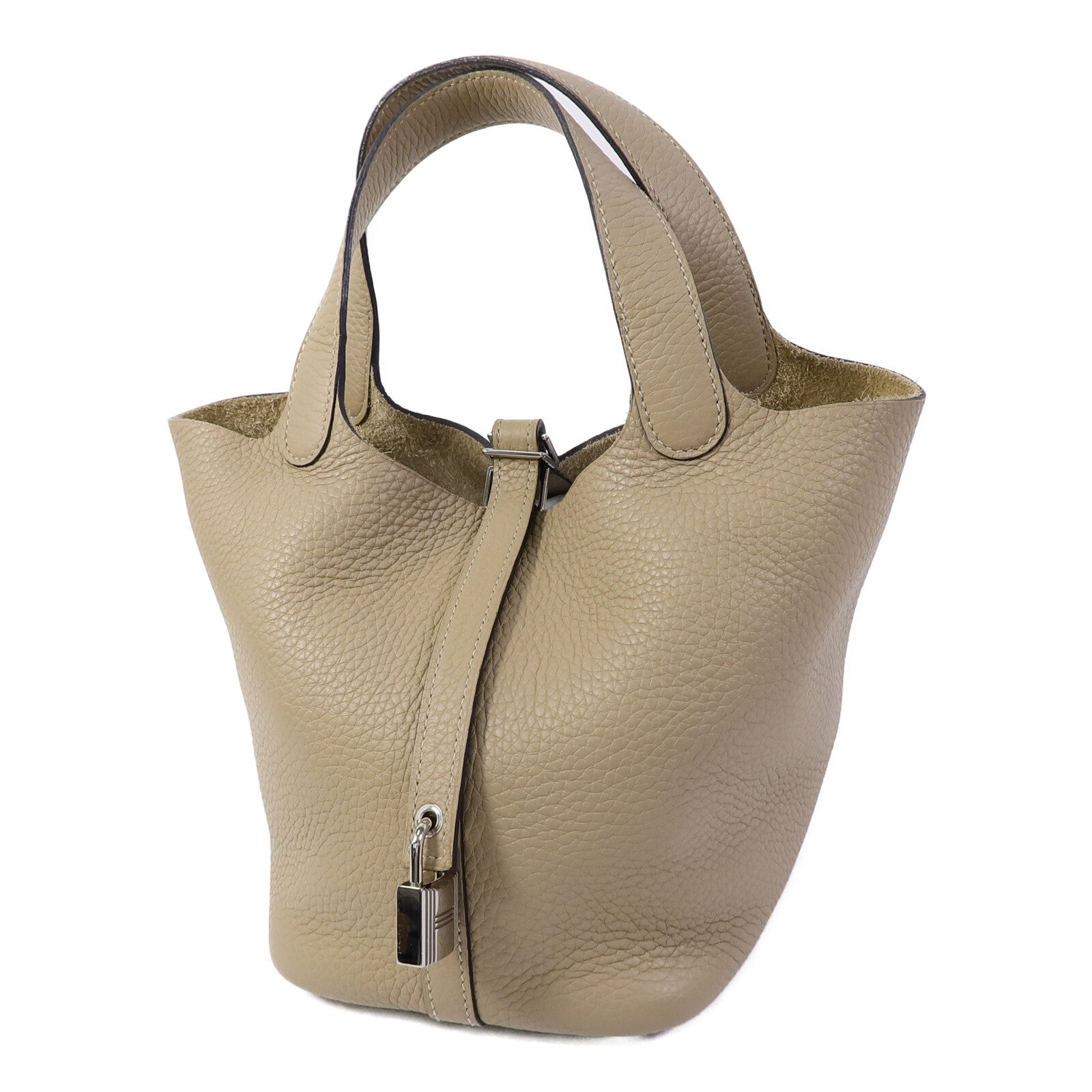 HERMES Clemence皮革Picotin PM手挽袋Trench