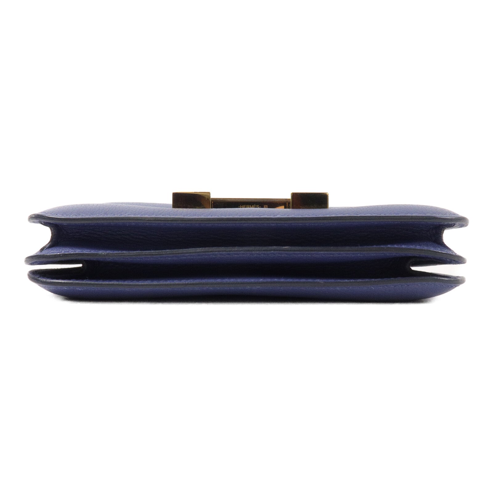 HERMES Evercolor皮革Constance Mini肩背袋Blue Brighton