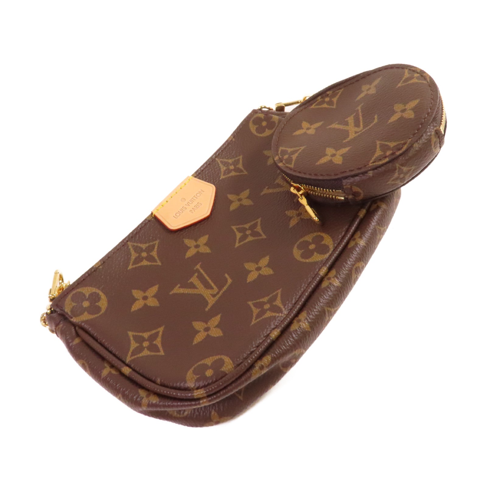 LOUIS VUITTON Monogram Multi Pochette Accessoires Shoulder Bag金扣肩背袋啡色