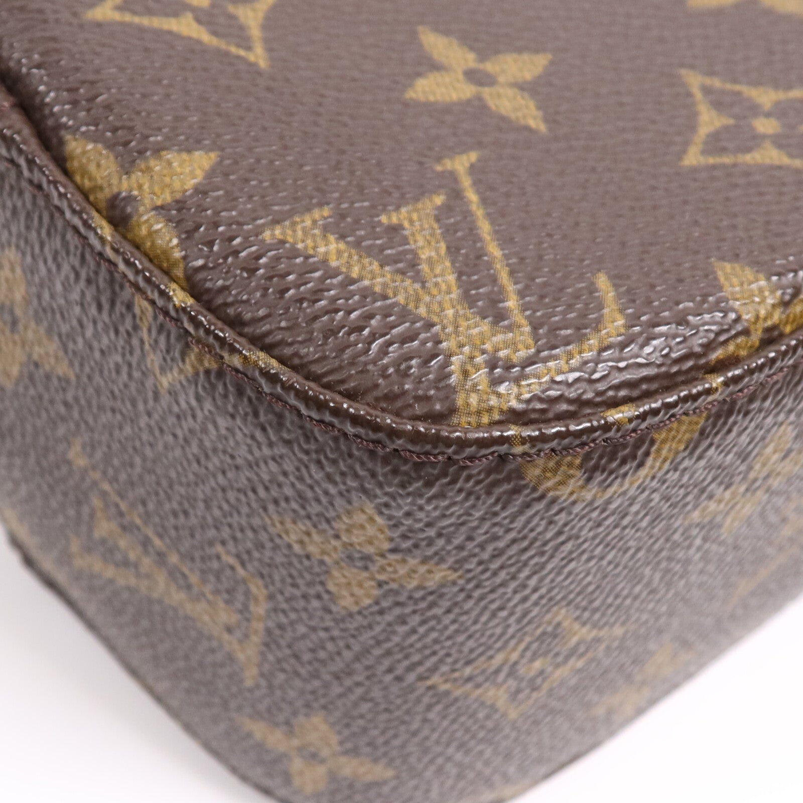 LOUIS VUITTON Monogram Spontini金扣手挽肩背兩用袋棕色