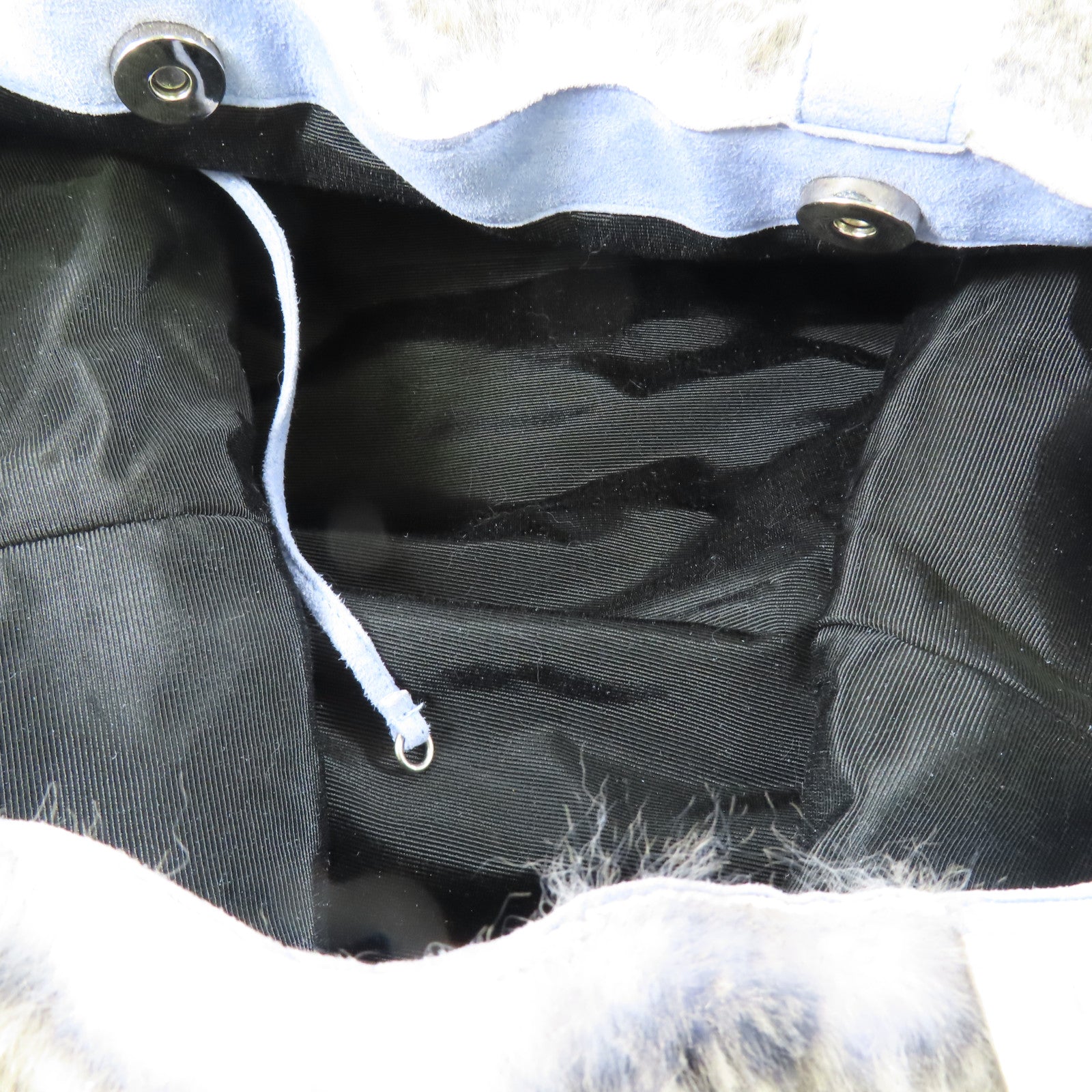 CHANEL 兔毛/絨布Handbag銀扣手挽袋