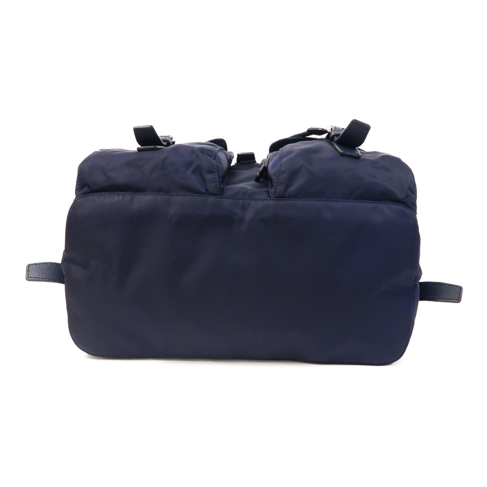 PRADA 【激減優惠】尼龍Backpack銀扣背包藍色