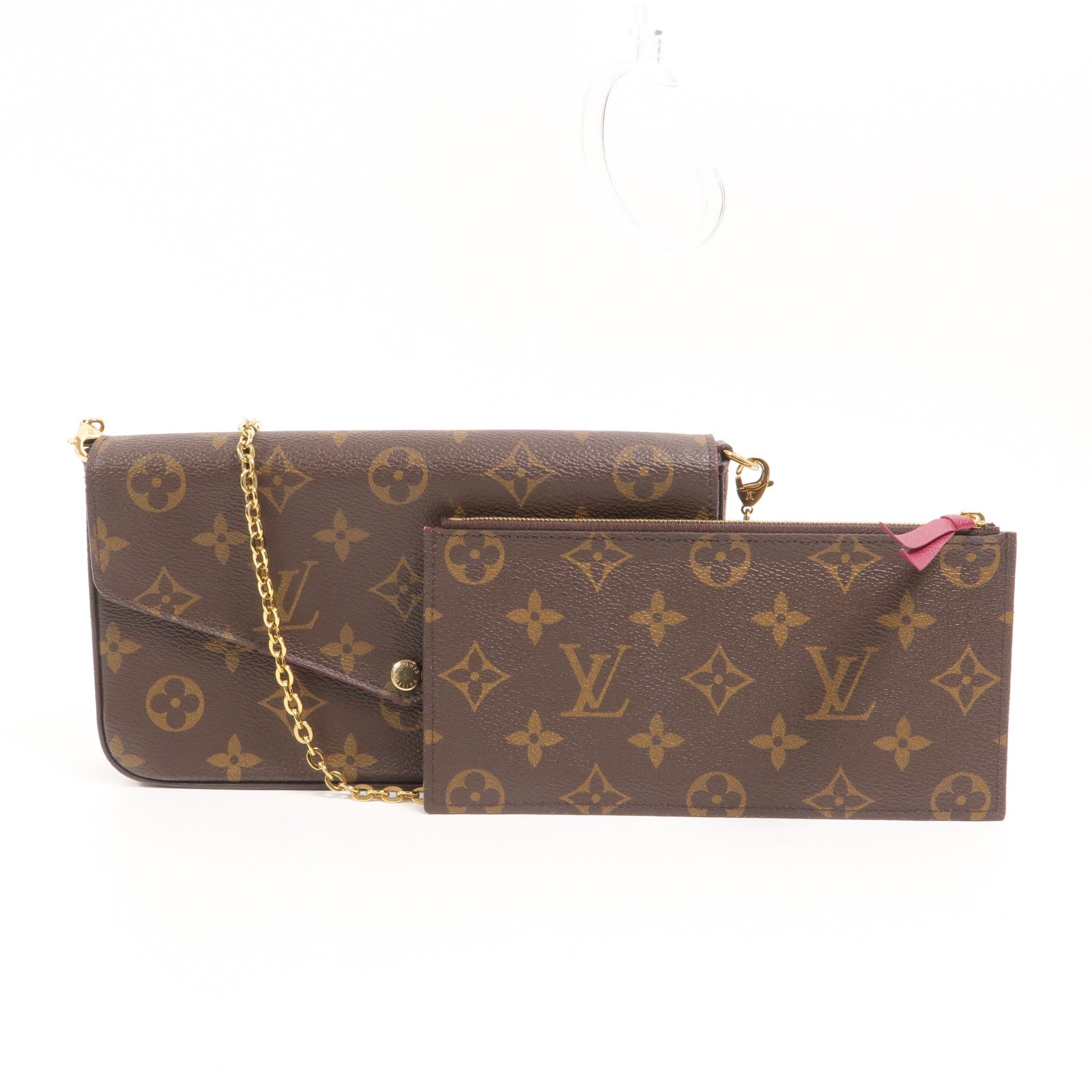 LOUIS VUITTON Monogram Pochette Felicie鏈帶肩背袋