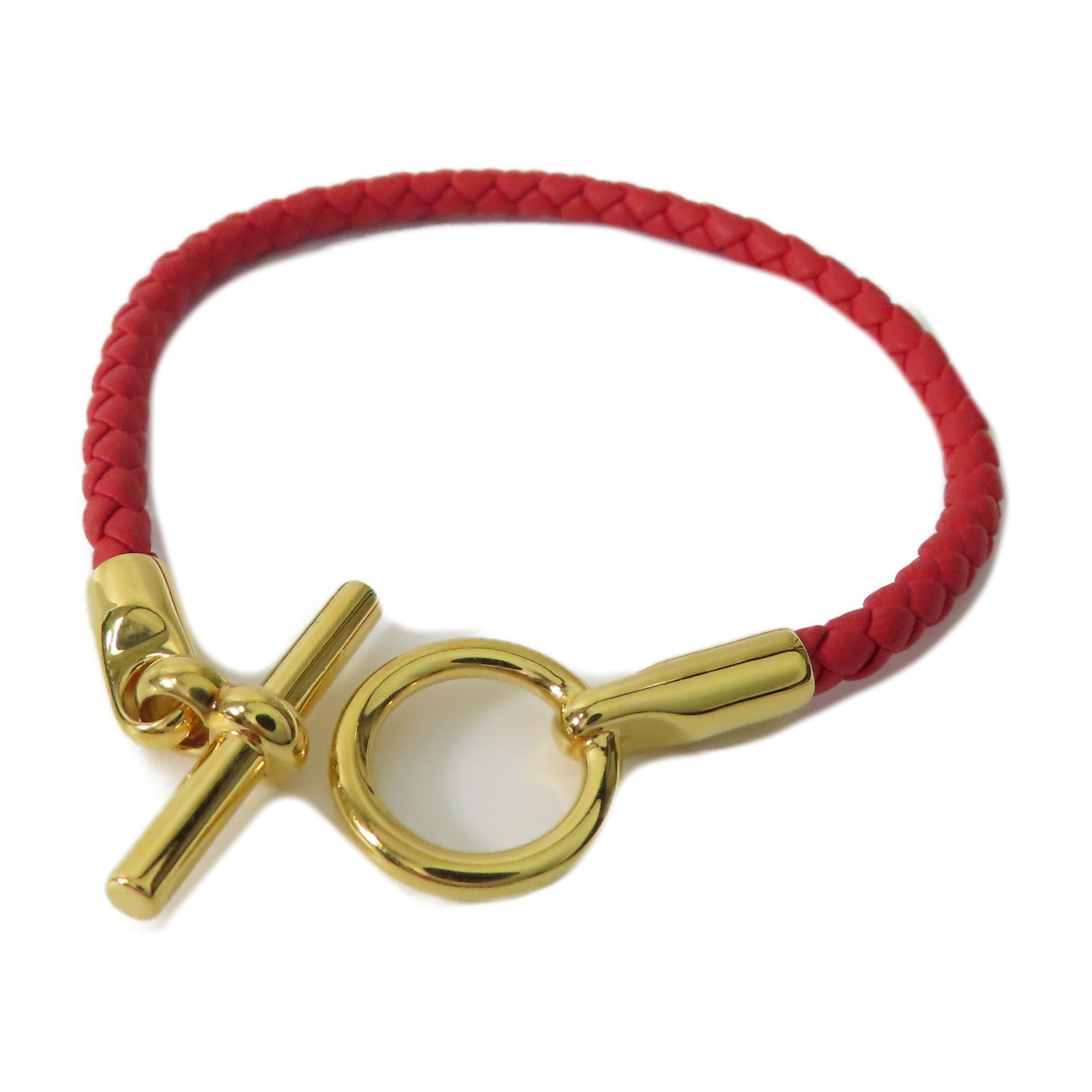 HERMES Swift皮革Glenan H Bracelet金扣手鐲
