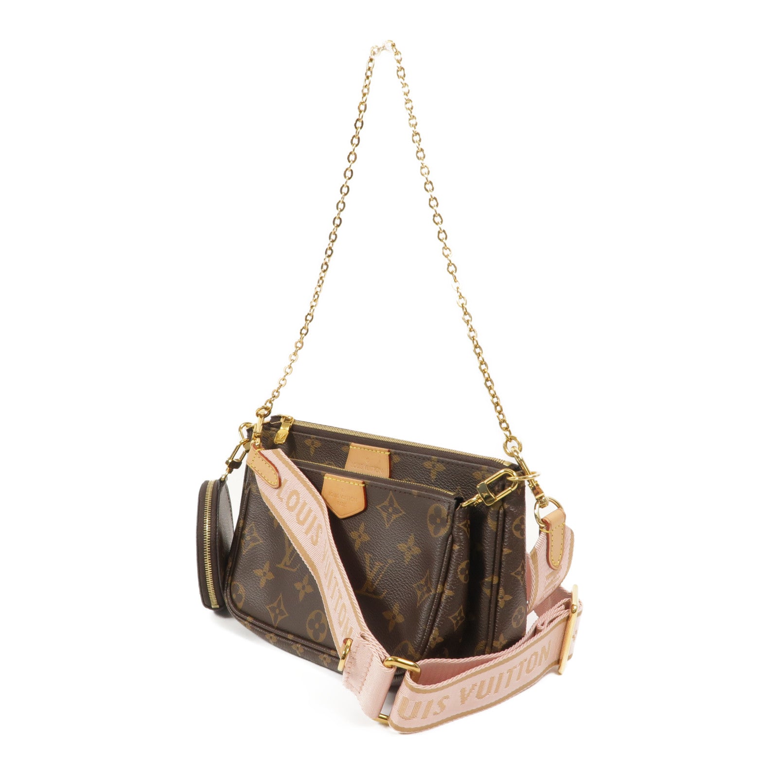 LOUIS VUITTON Monogram Multi Pochette Accessoires鏈帶手挽肩背兩用袋