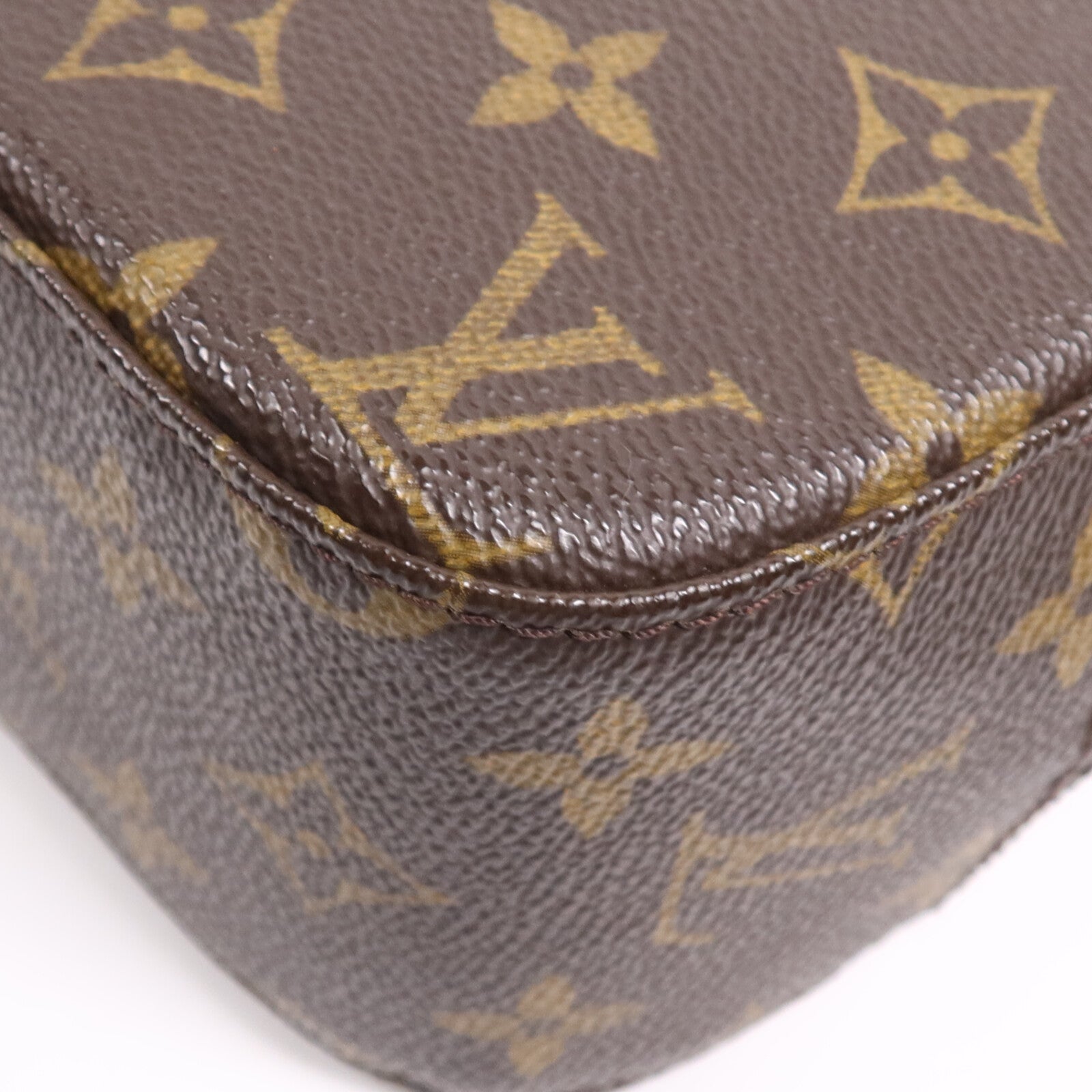 LOUIS VUITTON Monogram Spontini金扣手挽肩背兩用袋棕色