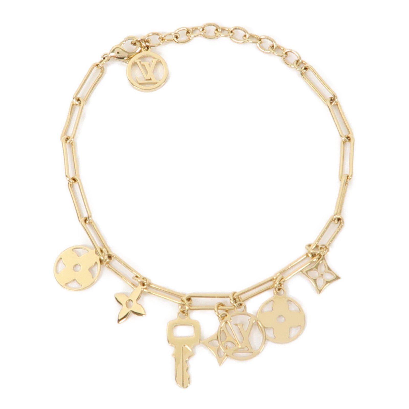 LOUIS VUITTON 金屬Brasserie Roman Holiday Bracelet手鏈金色