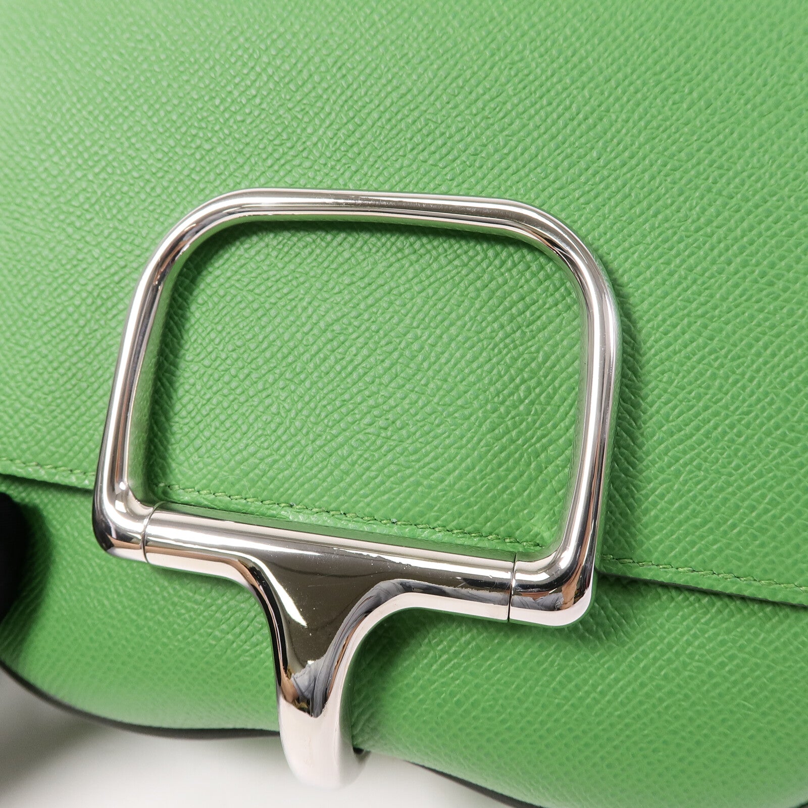 HERMES Epsom皮革Della Cavalleria Mini肩背袋Vert Yucca