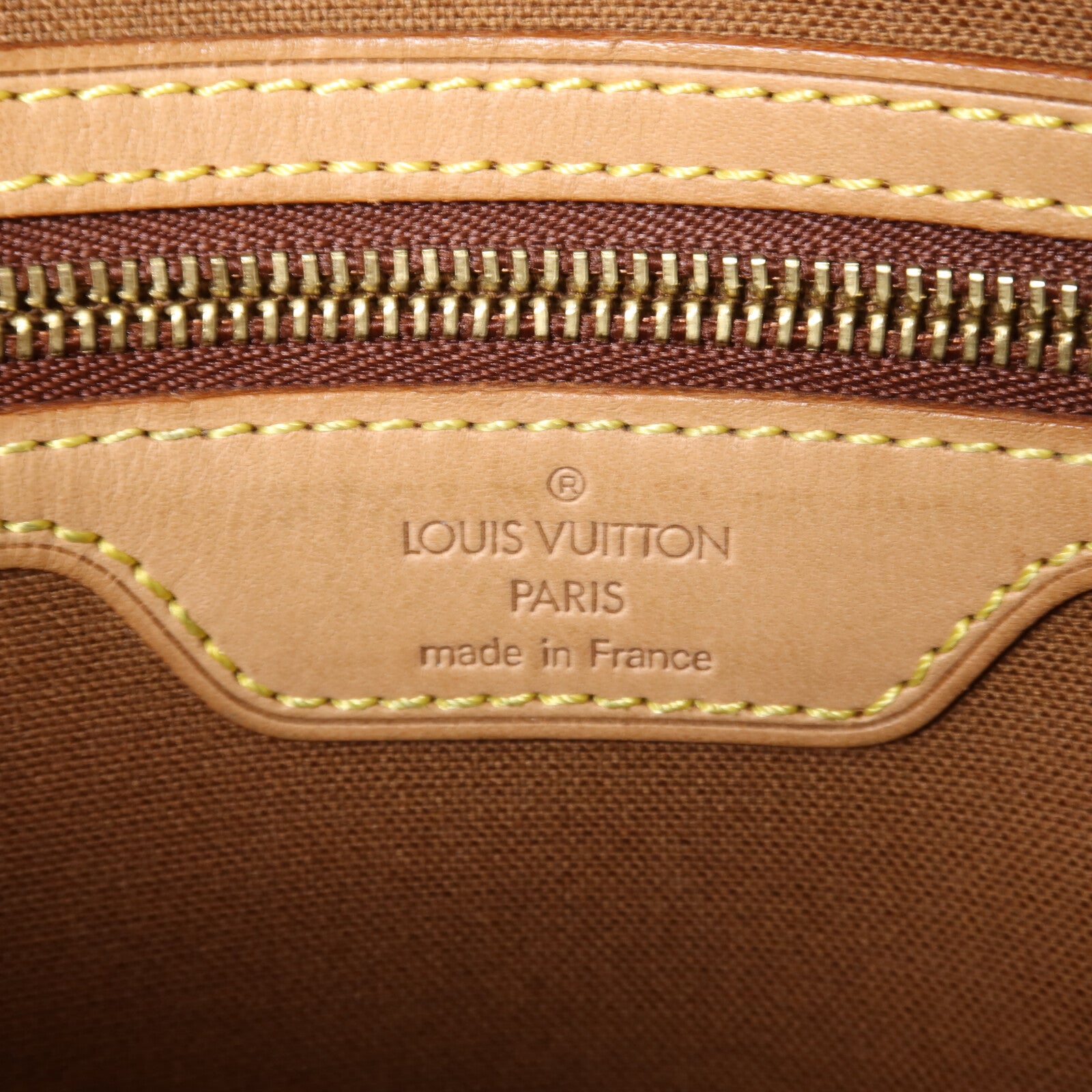 LOUIS VUITTON Monogram Abbesses金扣肩背袋棕色