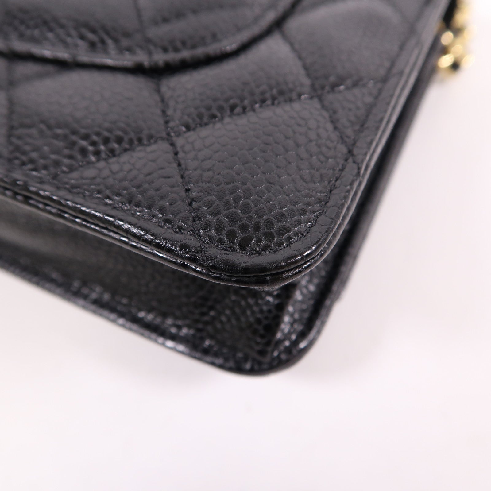 CHANEL 牛皮皮革WOC Wallet On Chain金扣鏈帶肩背袋