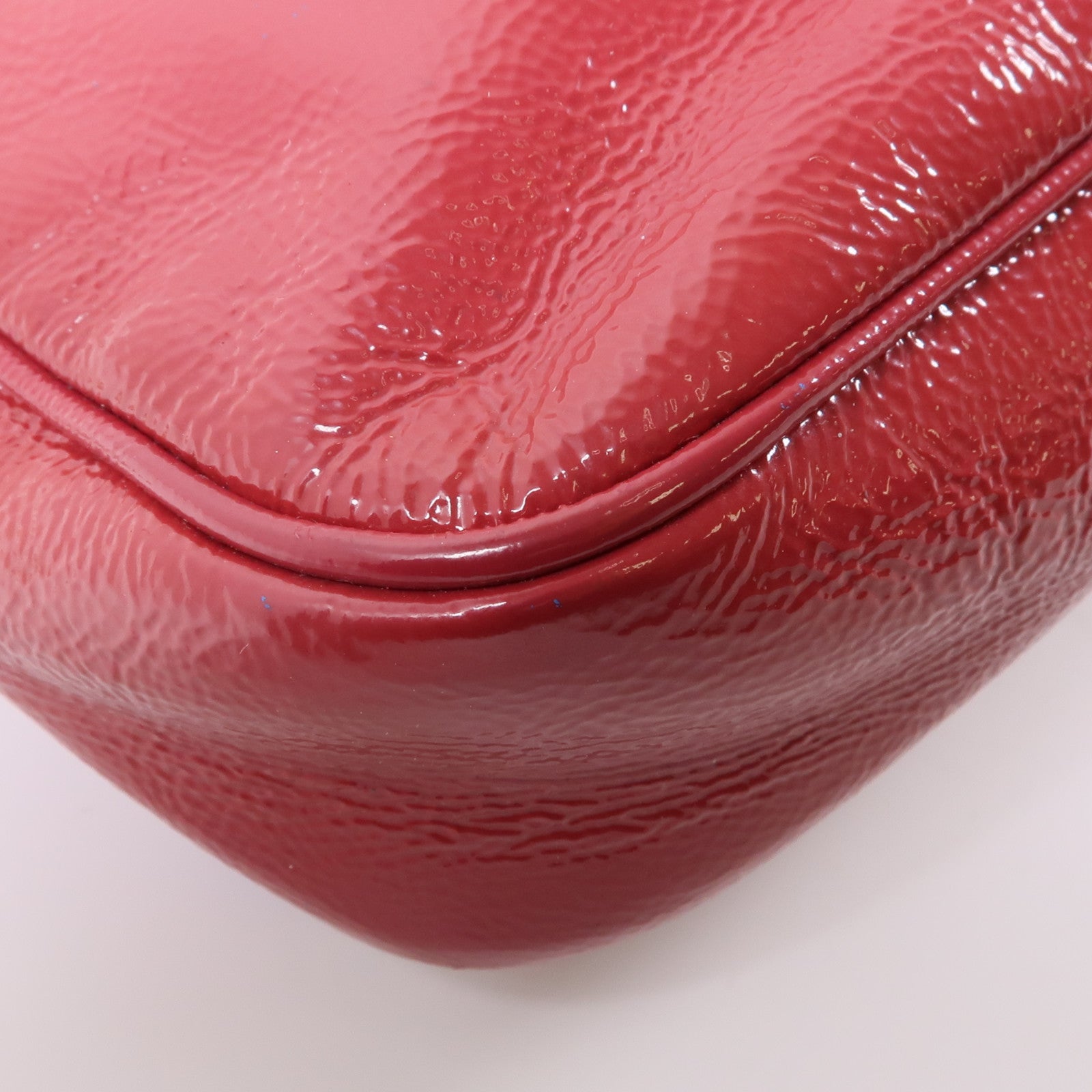 GUCCI 牛皮皮革Chain Shoulder Bag金扣鏈帶肩背袋紅色