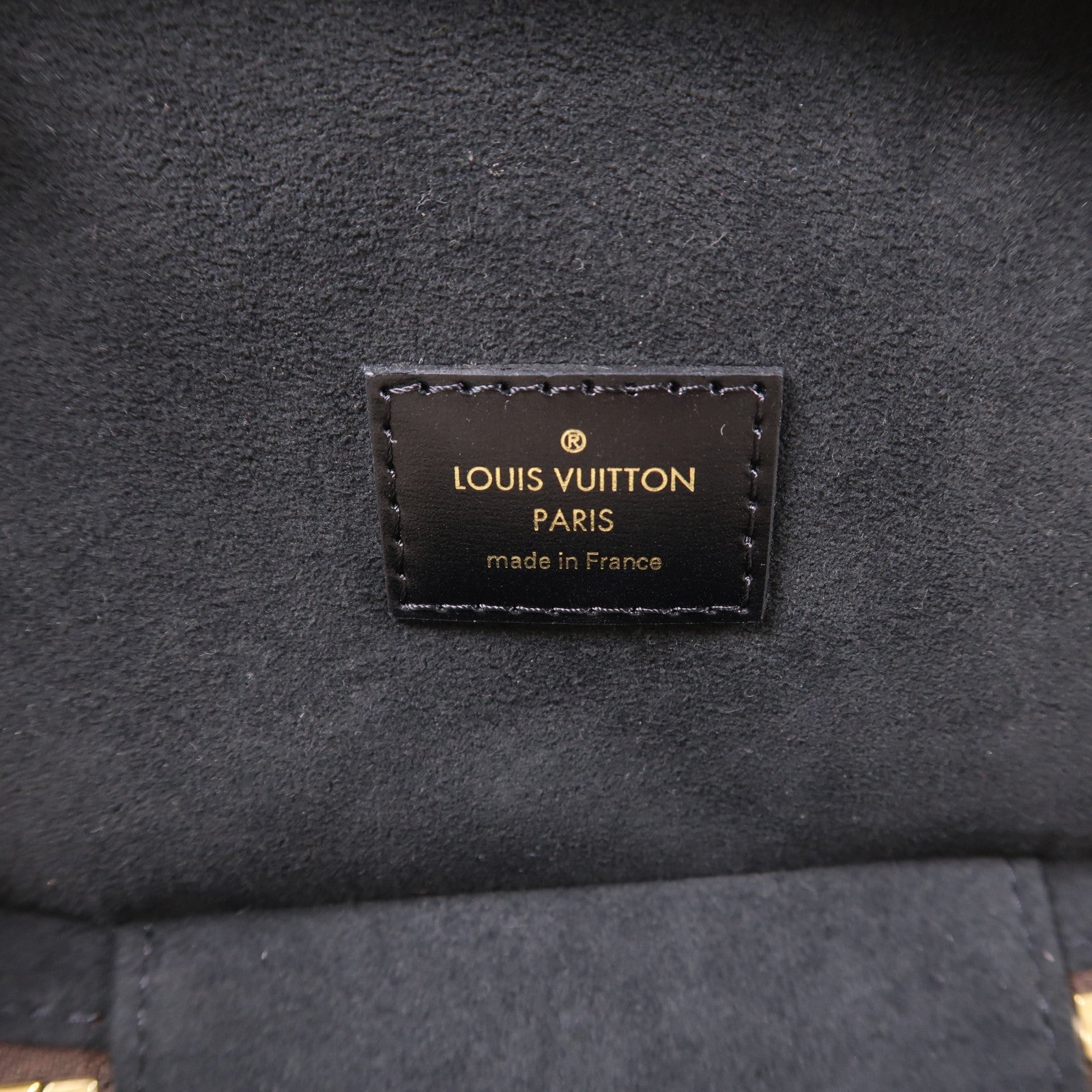 LOUIS VUITTON Monogram Reverse Vanity PM金扣手挽肩背兩用袋棕色