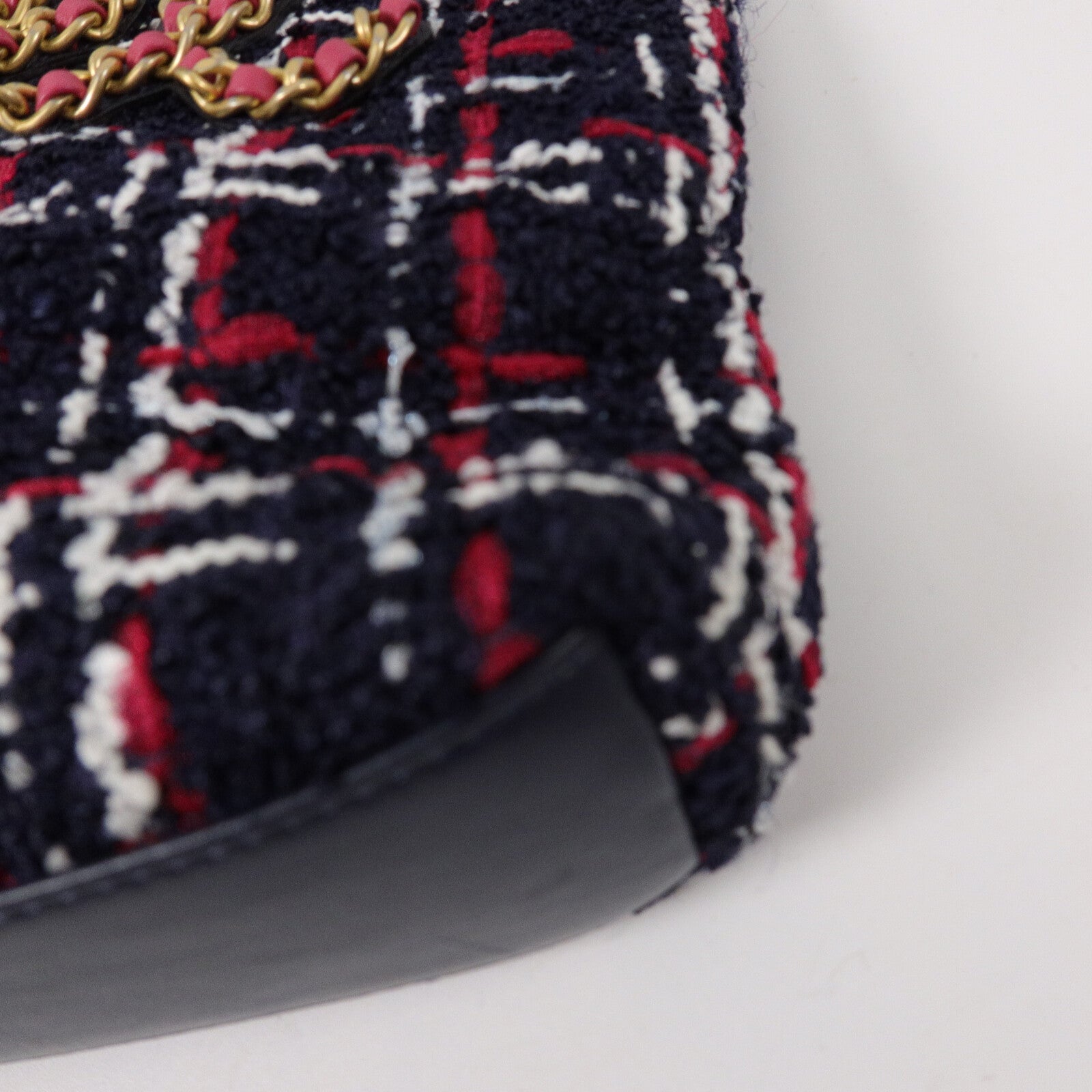 CHANEL Tweed Shopping Tote鏈帶肩背袋