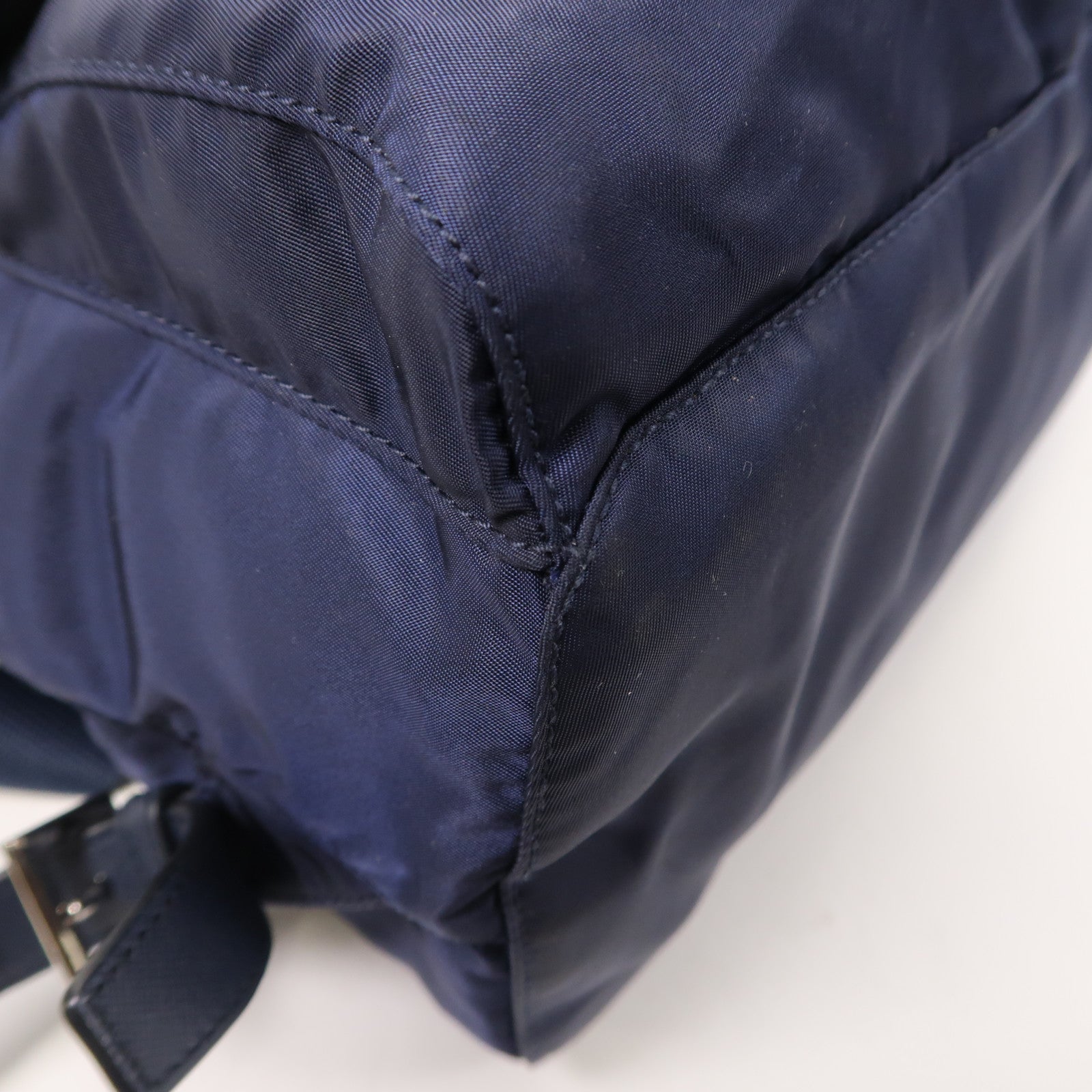 PRADA 【激減優惠】尼龍Backpack銀扣背包藍色