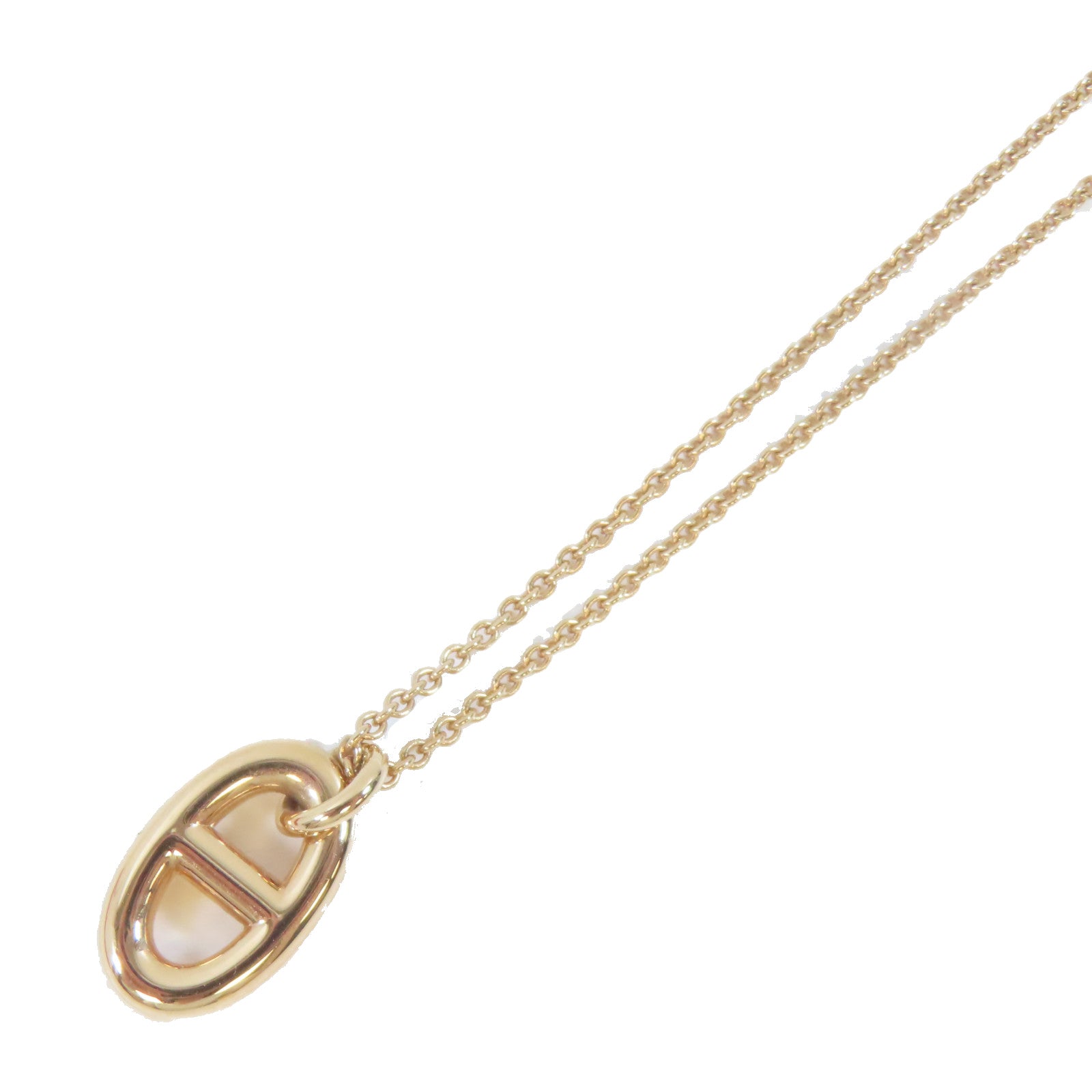 HERMES 18K玫瑰金Farandole Pendant Necklace項鍊#40cm