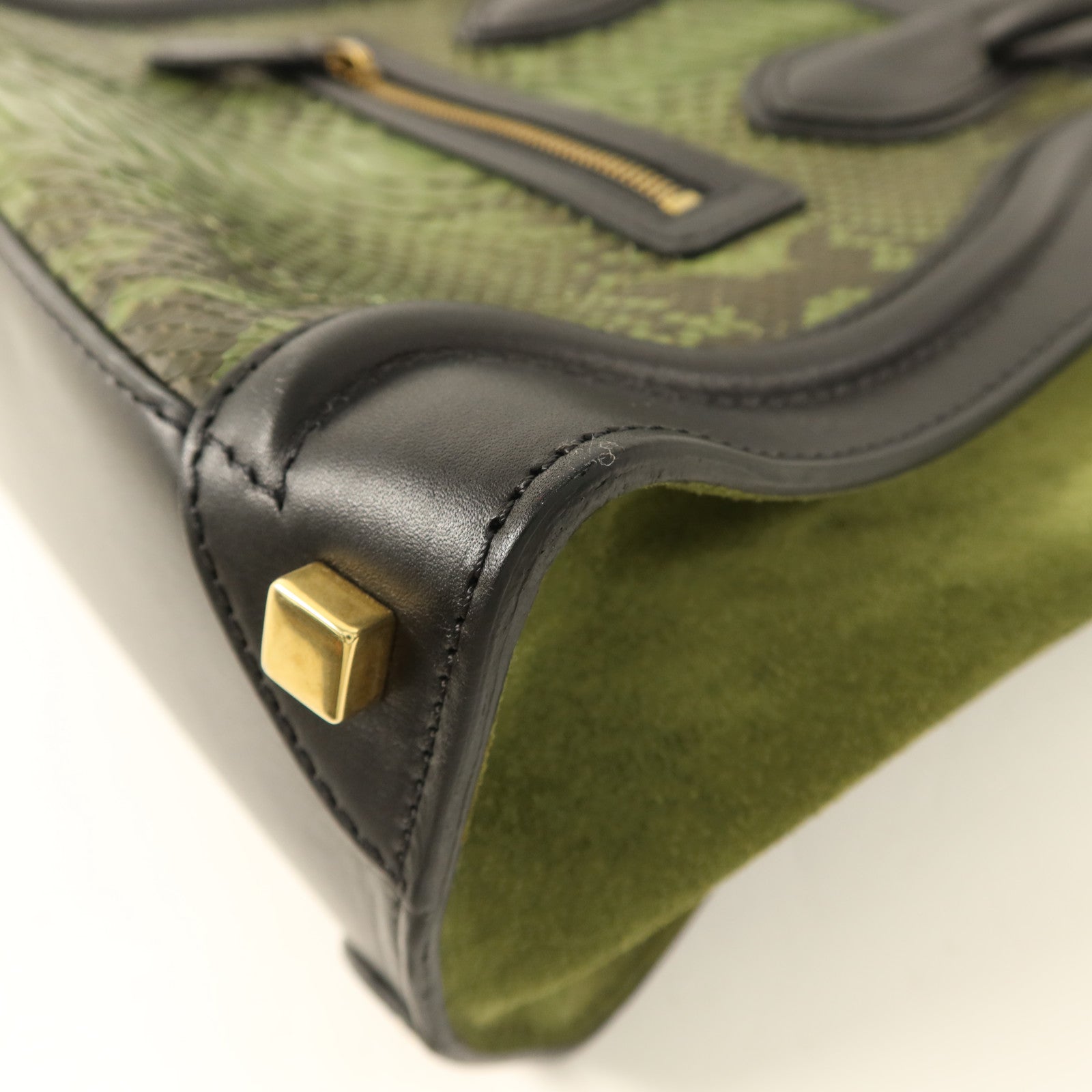 CELINE 蛇皮皮革Mirco Luggage金扣手挽袋