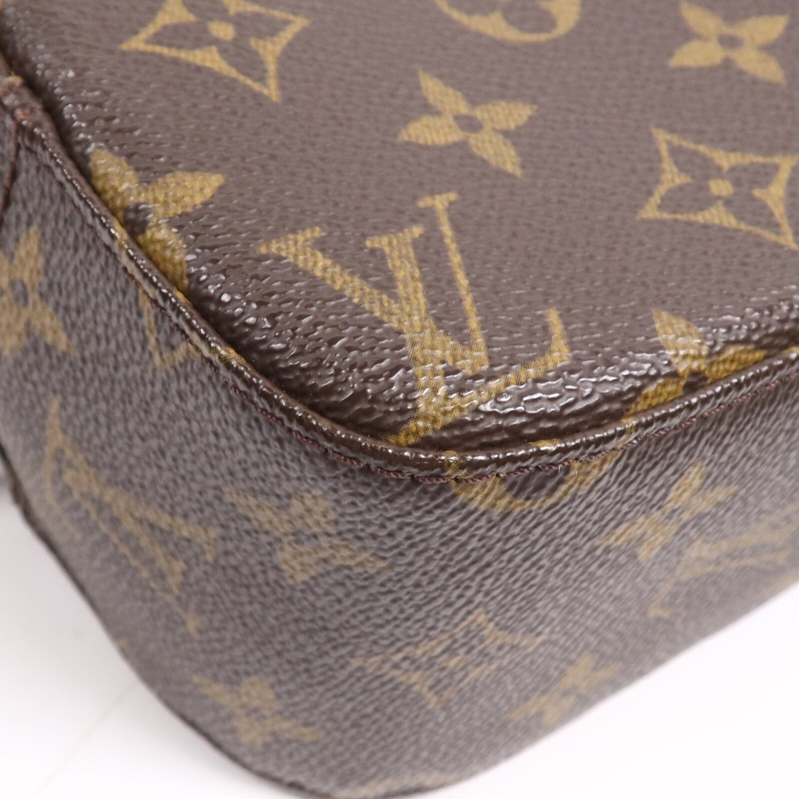 LOUIS VUITTON Monogram Spontini金扣手挽肩背兩用袋棕色