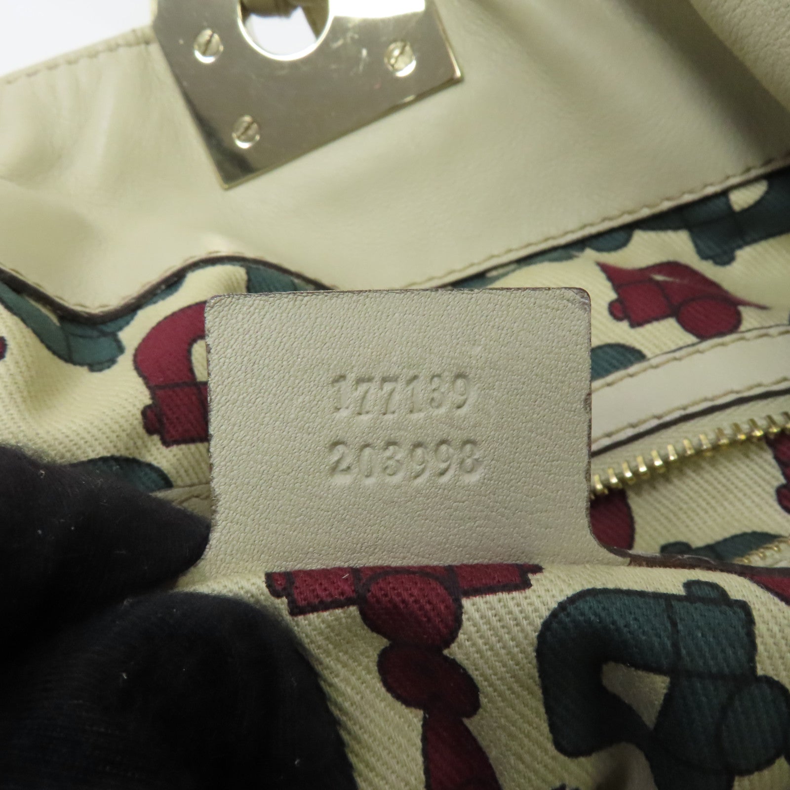 GUCCI 【激減優惠】牛皮皮革Shoulder Bag金扣手挽肩背兩用袋白色