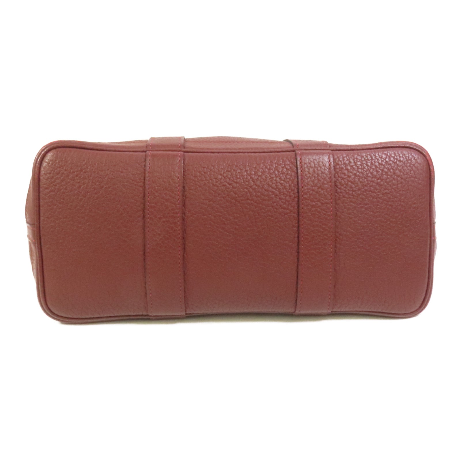 HERMES Negonda皮革Garder Party TPM銀扣手挽袋Rouge H