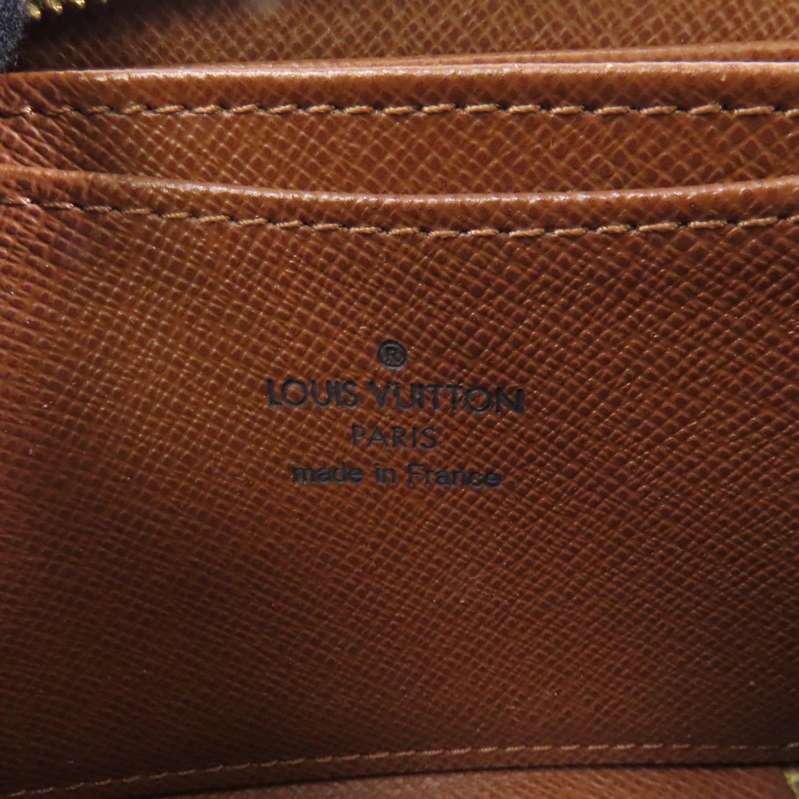 LOUIS VUITTON Monogram Zippy Coin Case金扣零錢包棕色