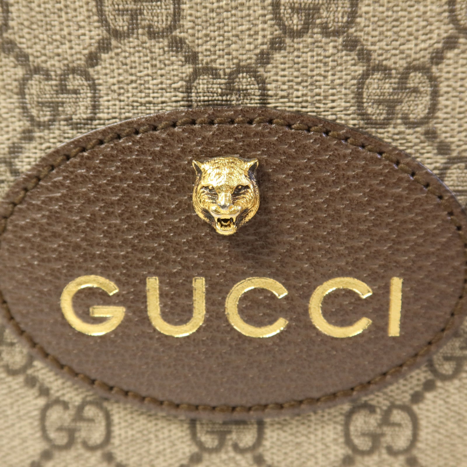 GUCCI 塗層帆布GG Supreme Messenger金扣肩背袋