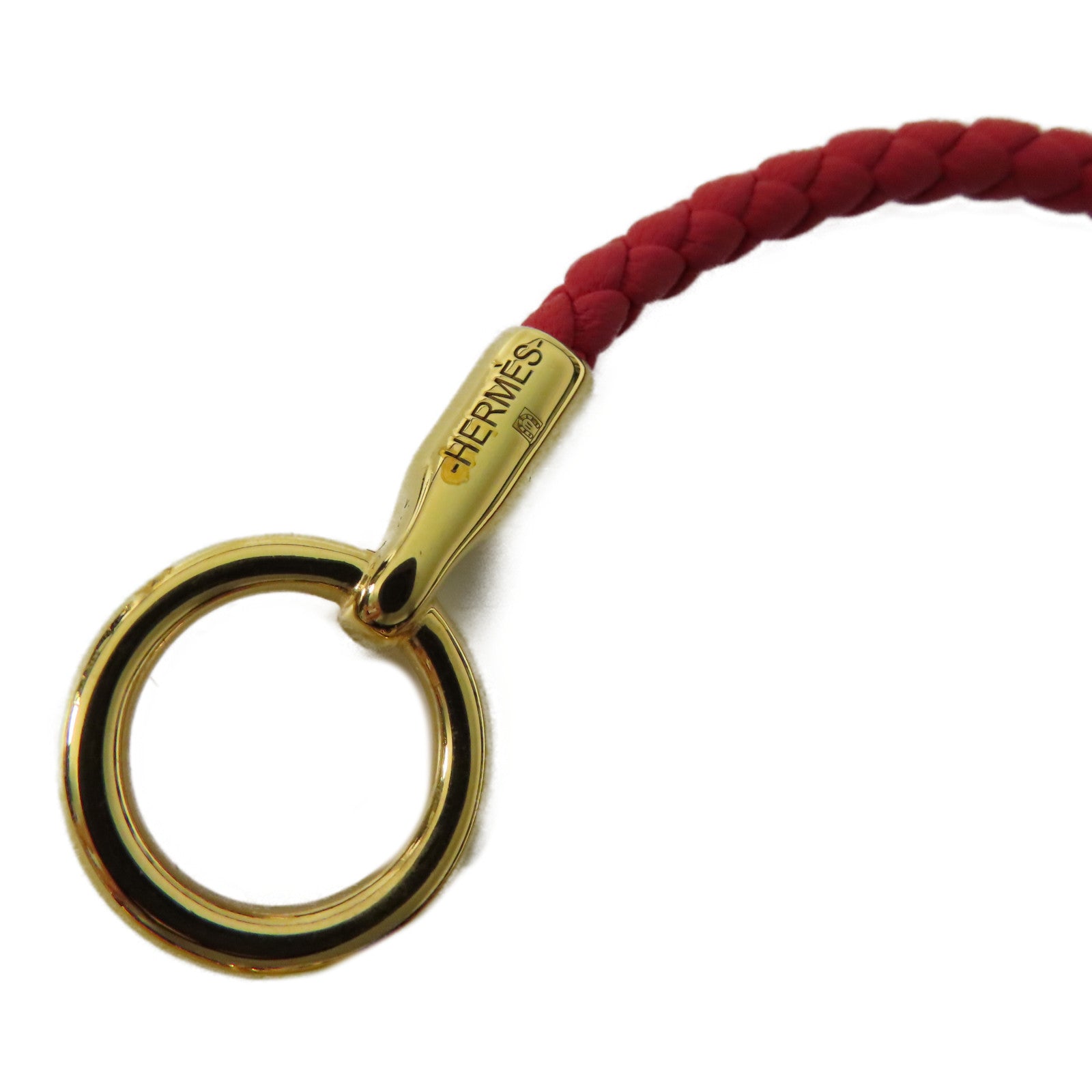 HERMES Swift皮革Glenan H Bracelet金扣手鐲