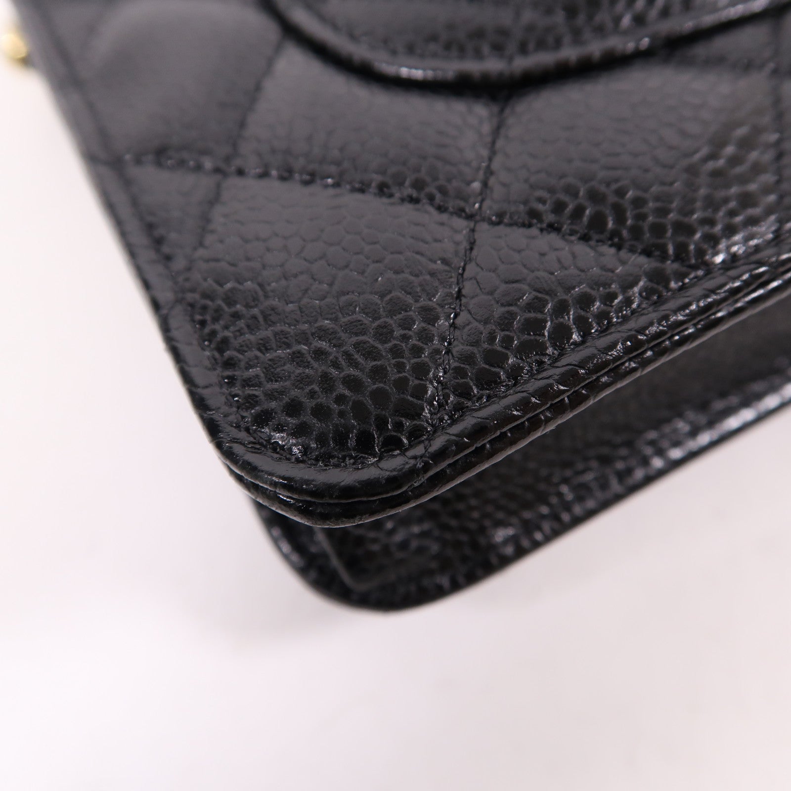 CHANEL 牛皮皮革WOC Wallet On Chain金扣鏈帶肩背袋
