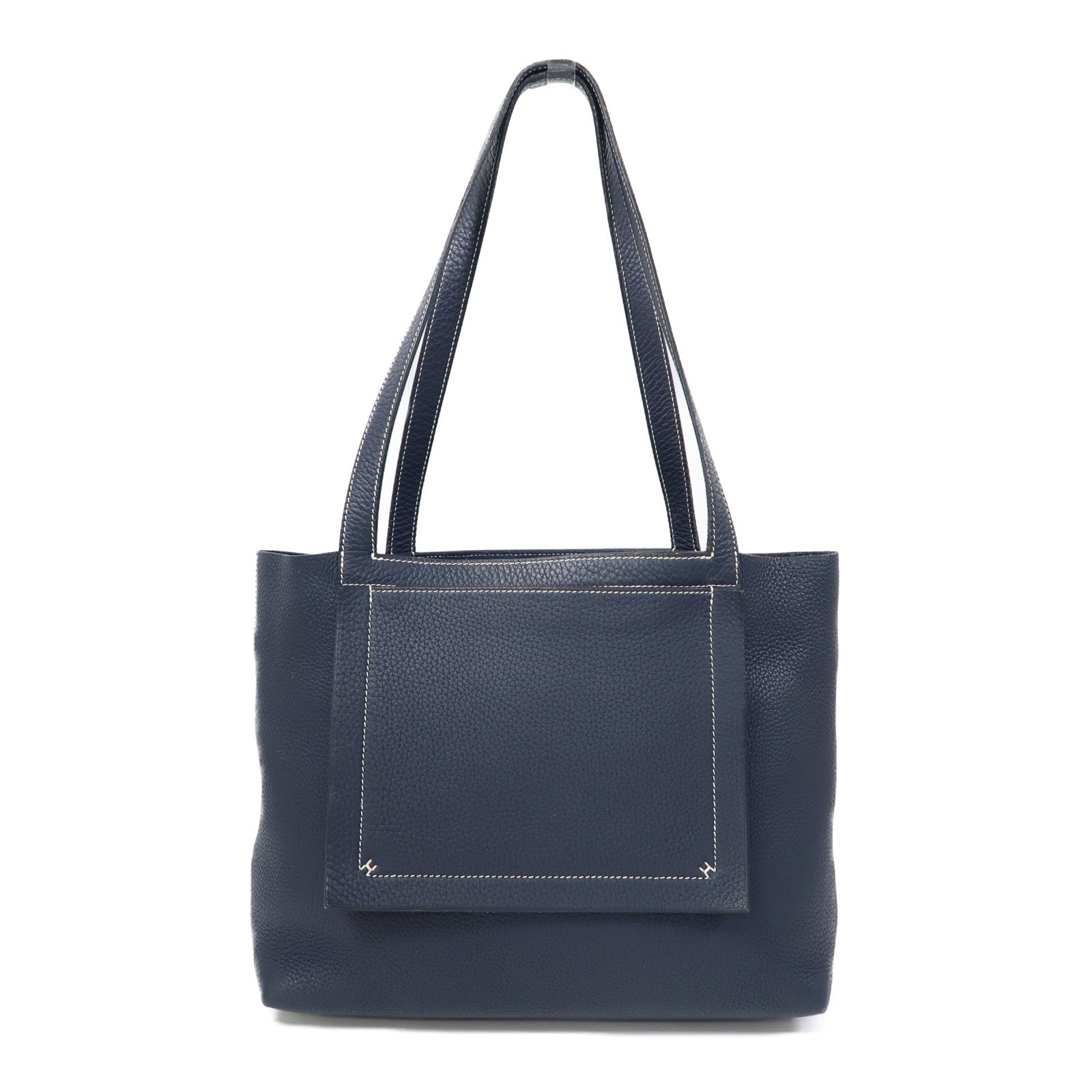 HERMES Clemence皮革Cabasellier 31肩背袋夜空深藍色
