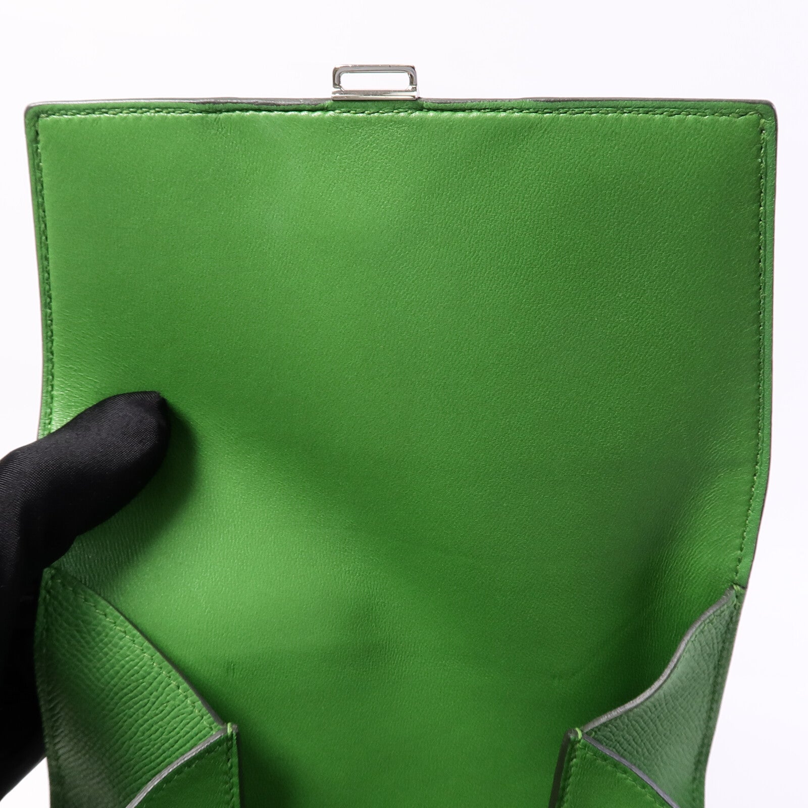 HERMES Epsom皮革Della Cavalleria Mini肩背袋Vert Yucca