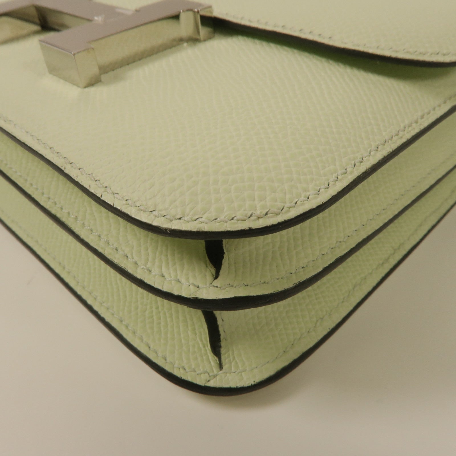 HERMES Epsom皮革Constance III 18肩背袋Vert Fizz