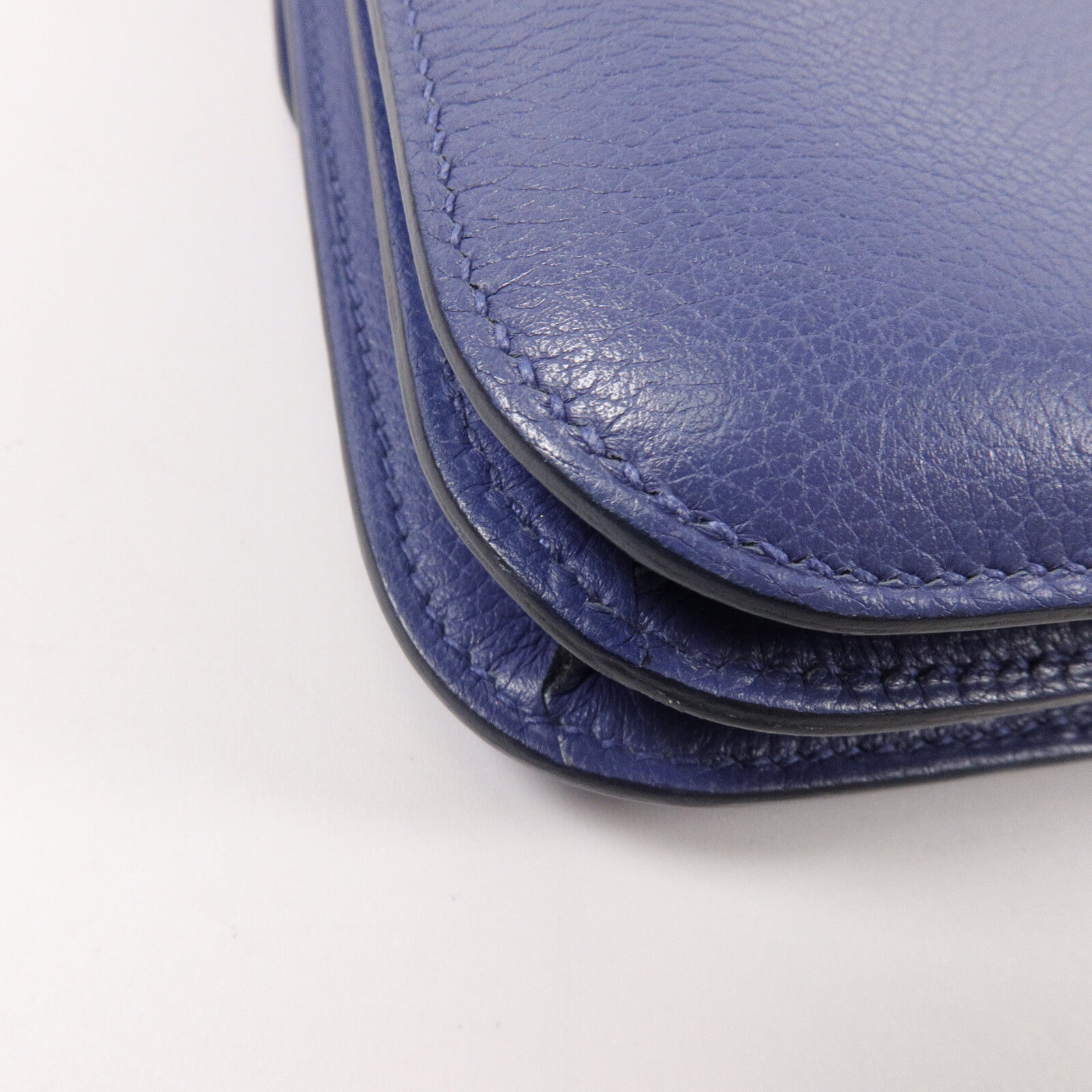 HERMES Evercolor皮革Constance Mini肩背袋Blue Brighton