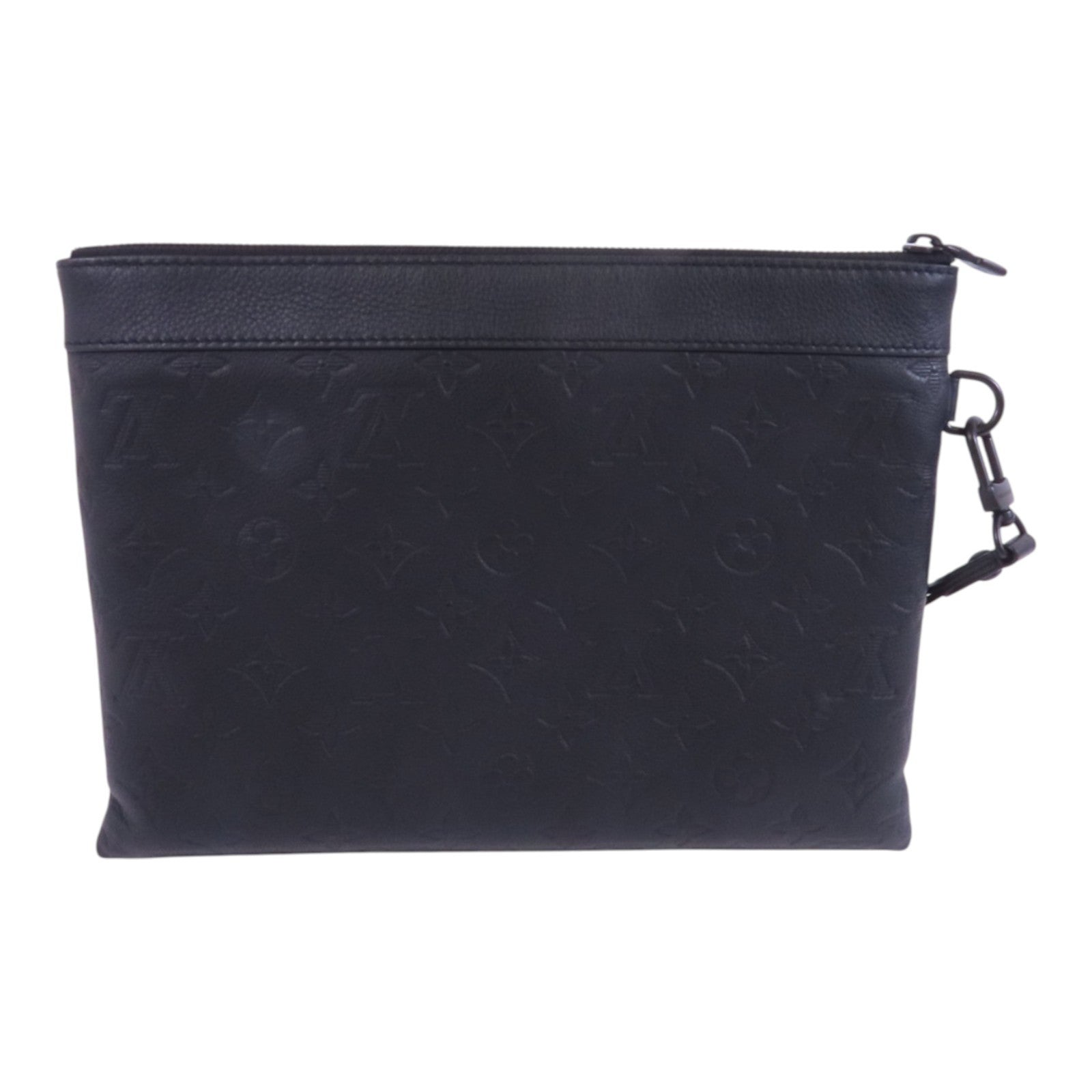LOUIS VUITTON Monogram Shadow Pochette To-Go銀扣手拿包