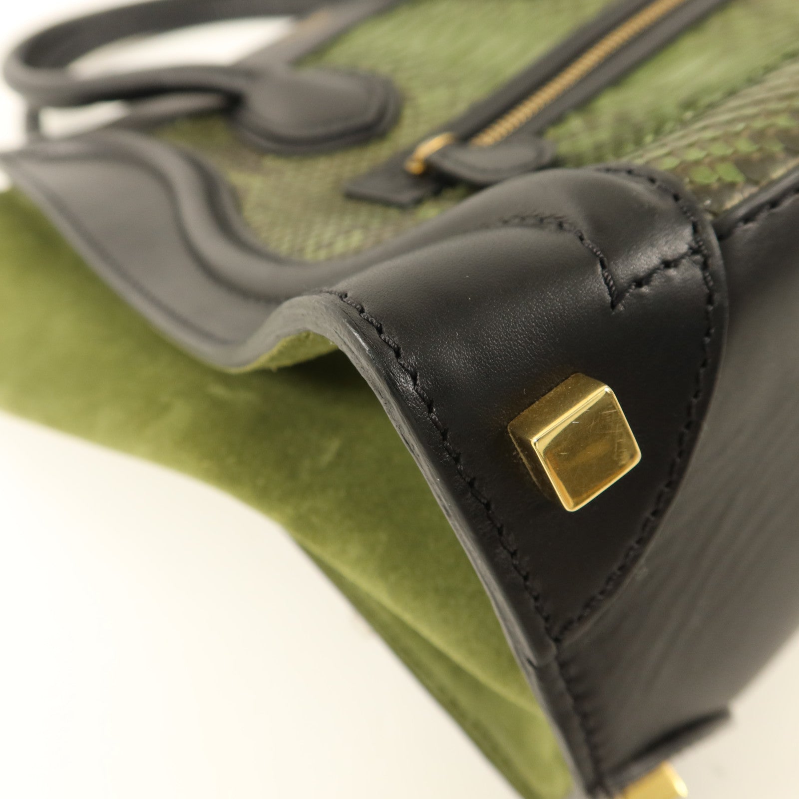 CELINE 蛇皮皮革Mirco Luggage金扣手挽袋