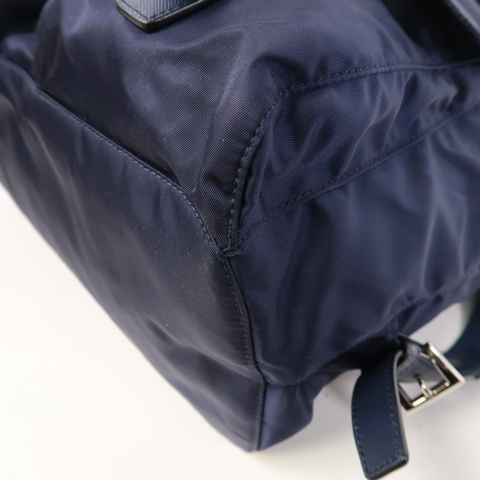 PRADA 【激減優惠】尼龍Backpack銀扣背包藍色