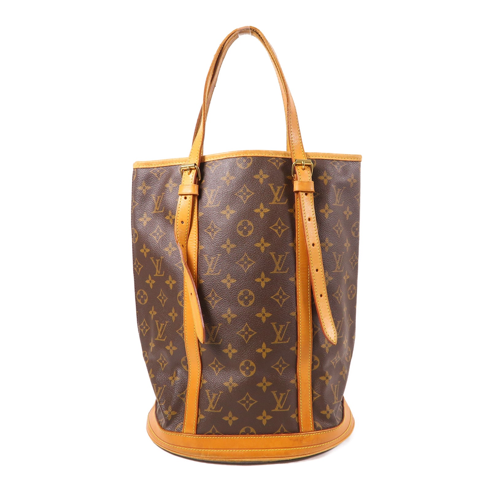 LOUIS VUITTON 【激減優惠】Monogram Bucket GM金扣手挽袋棕色