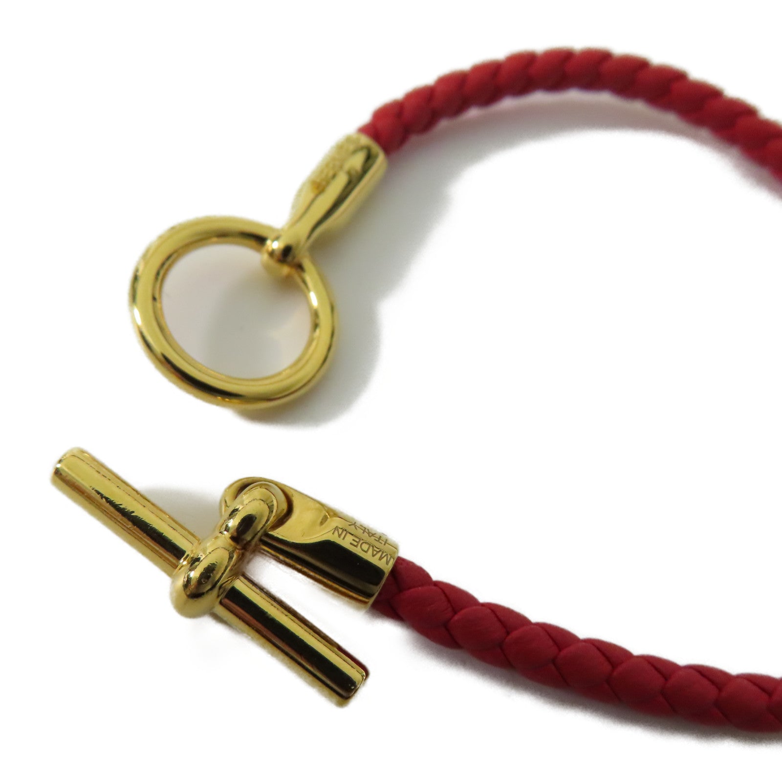 HERMES Swift皮革Glenan H Bracelet金扣手鐲