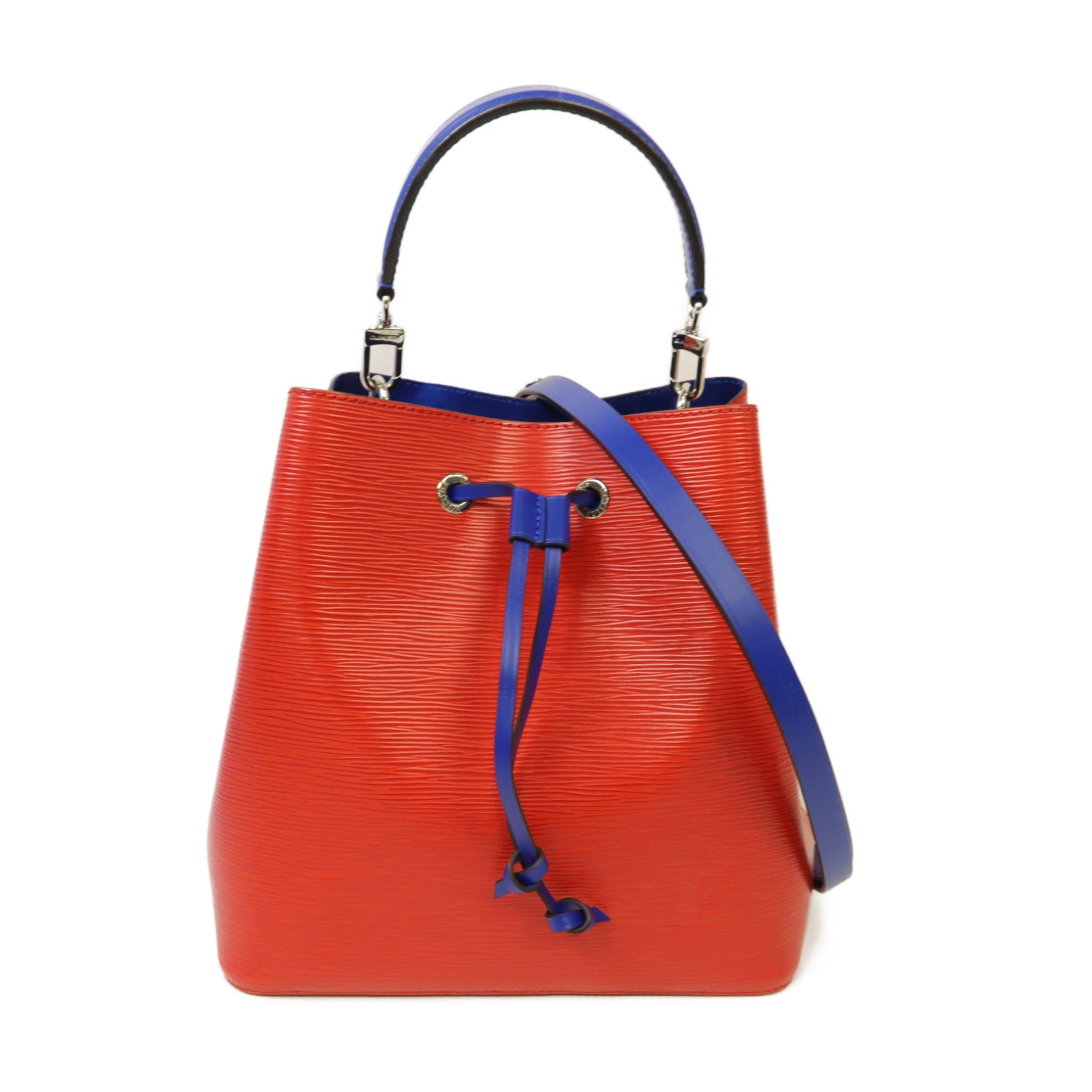 LOUIS VUITTON Epi NeoNoe銀扣手挽肩背兩用袋紅色/藍色