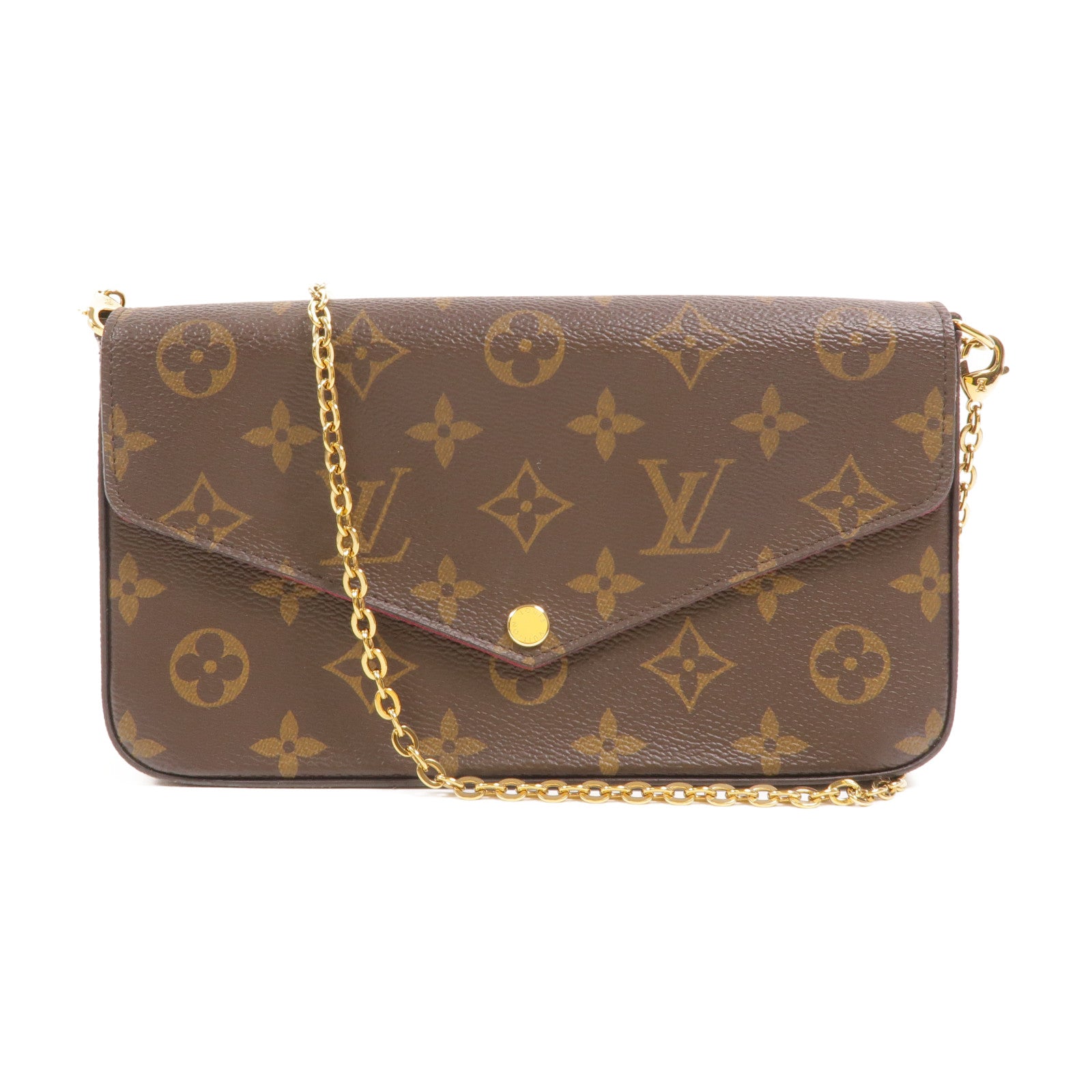LOUIS VUITTON Monogram Pochette Felicie鏈帶肩背袋
