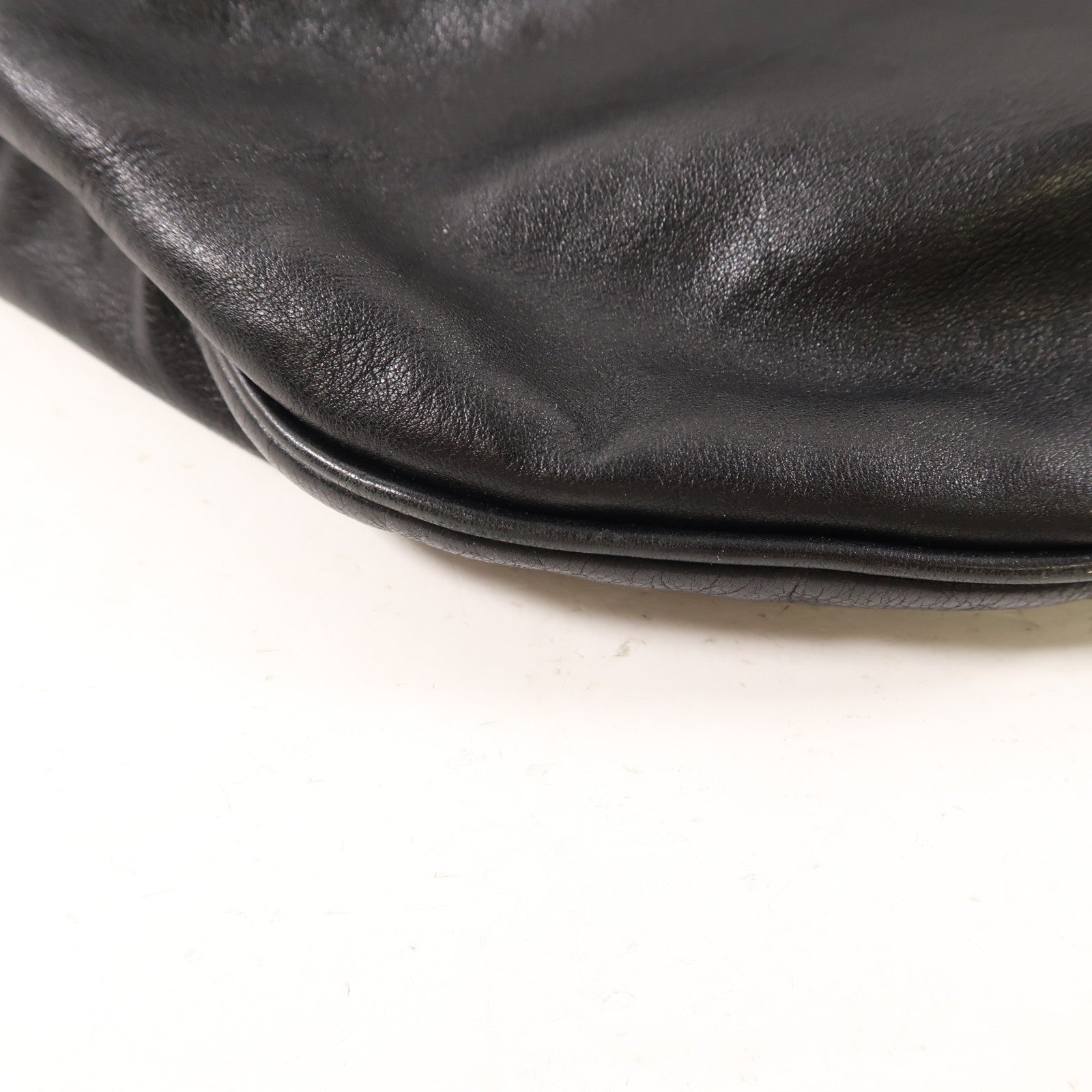 CHANEL 羊皮皮革Shoulder Bag銀扣肩背袋黑色